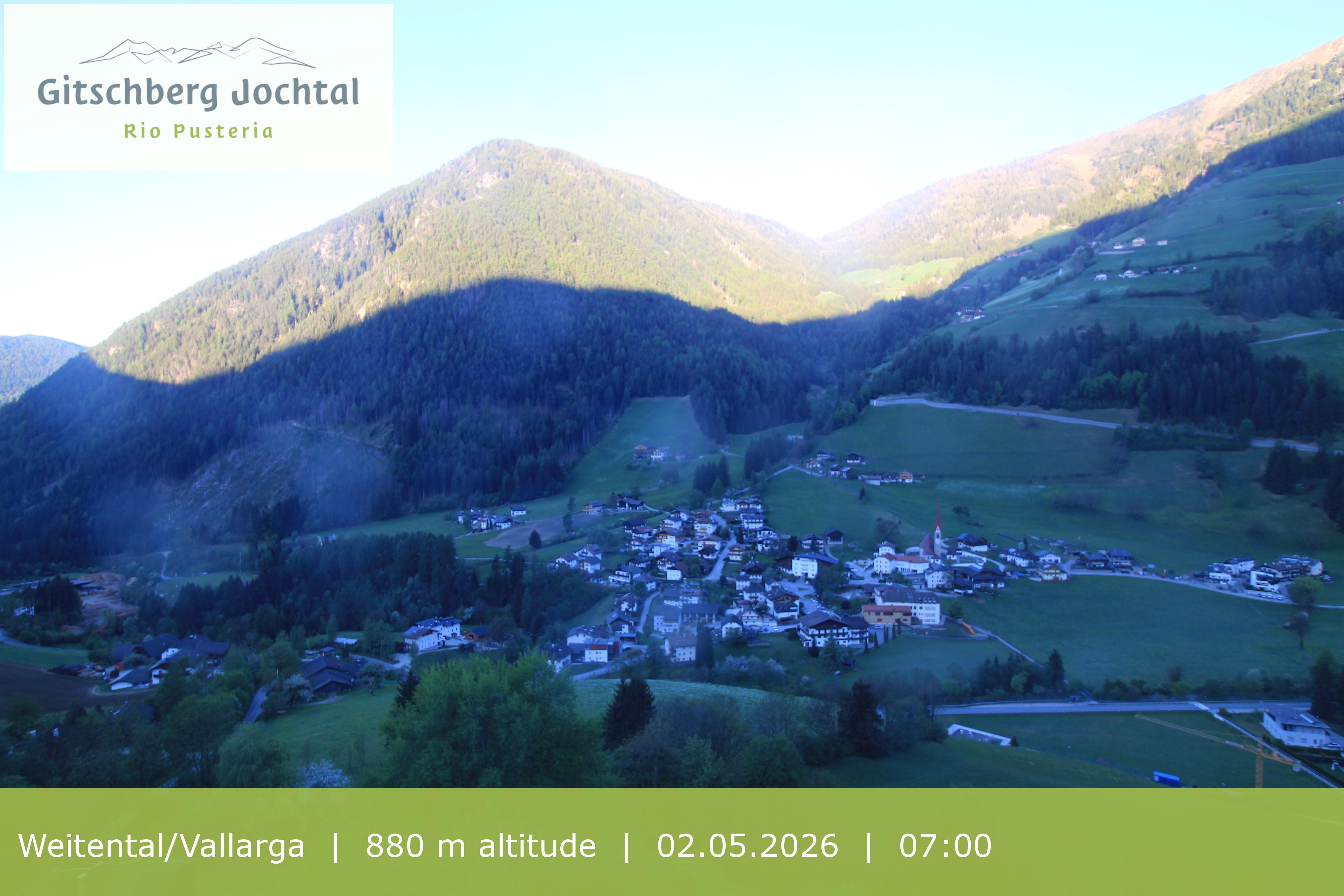 Archiv Foto Webcam Blick auf Weitental vom Gitschberg