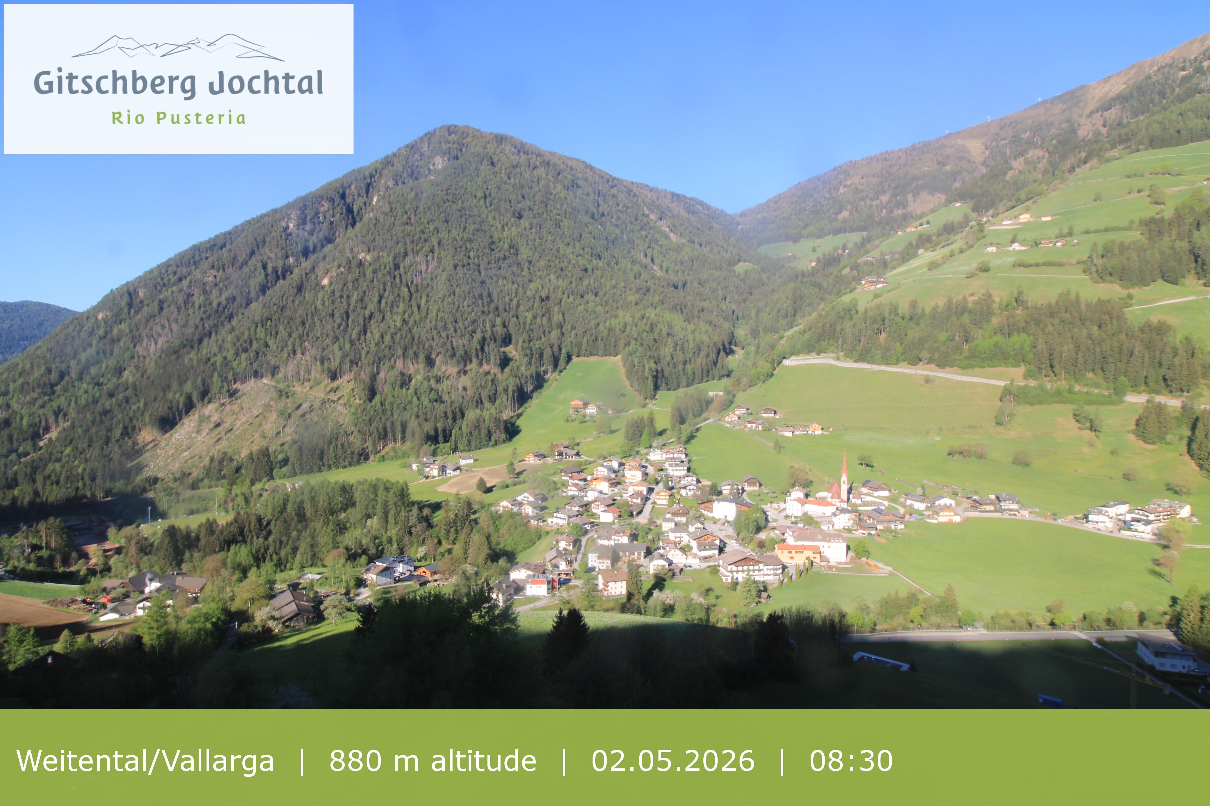 Archiv Foto Webcam Blick auf Weitental vom Gitschberg