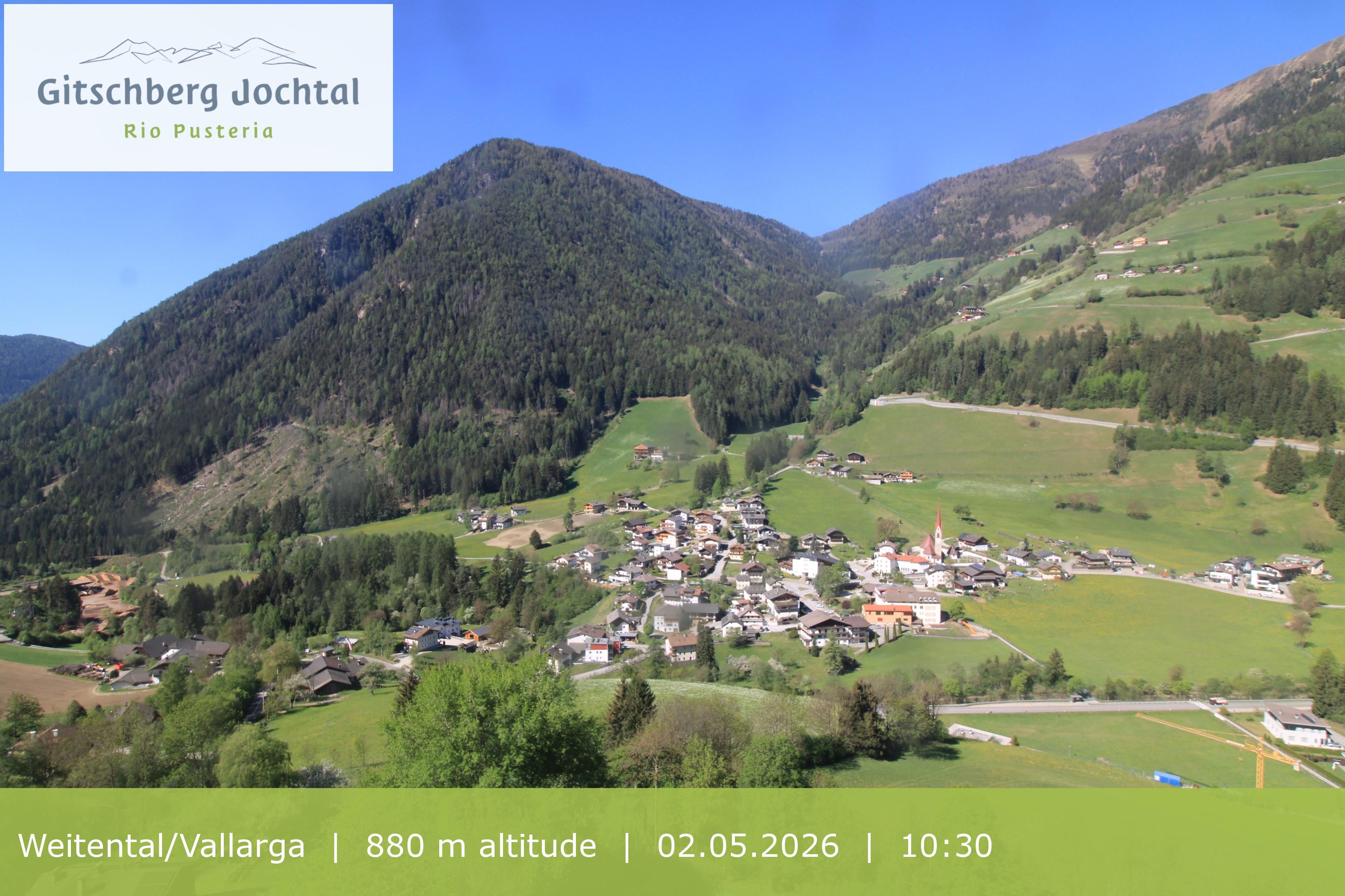 Archiv Foto Webcam Blick auf Weitental vom Gitschberg