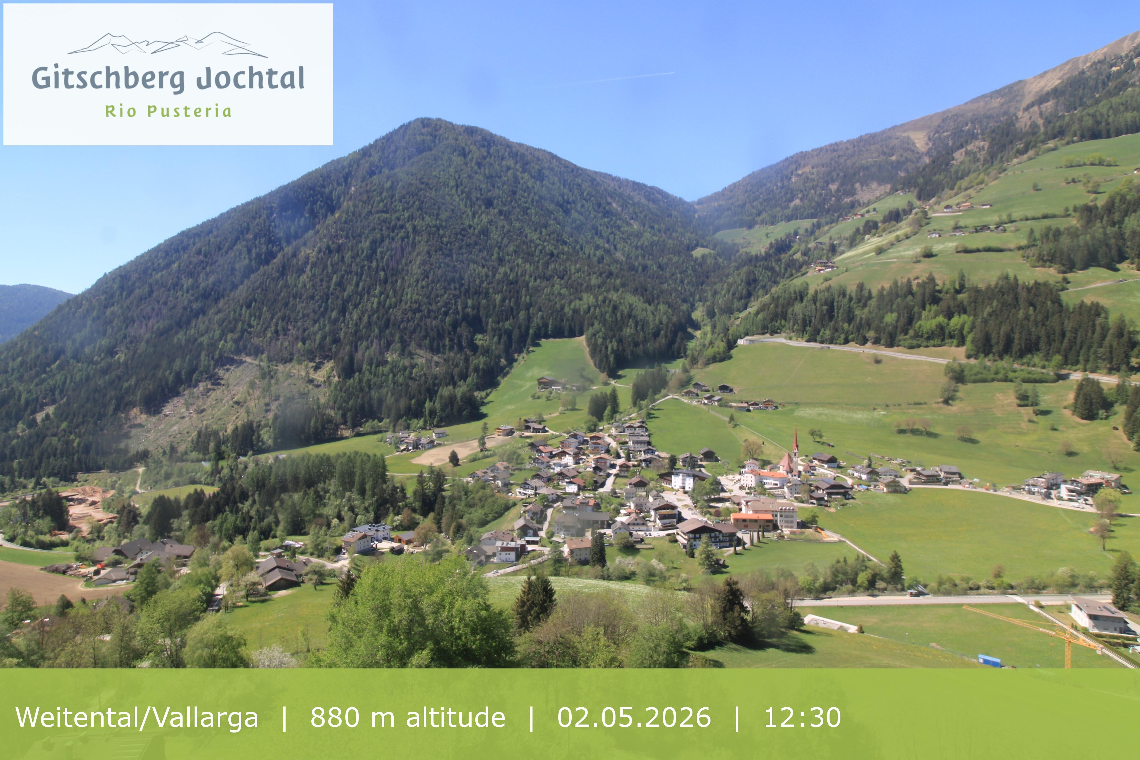 Archiv Foto Webcam Blick auf Weitental vom Gitschberg