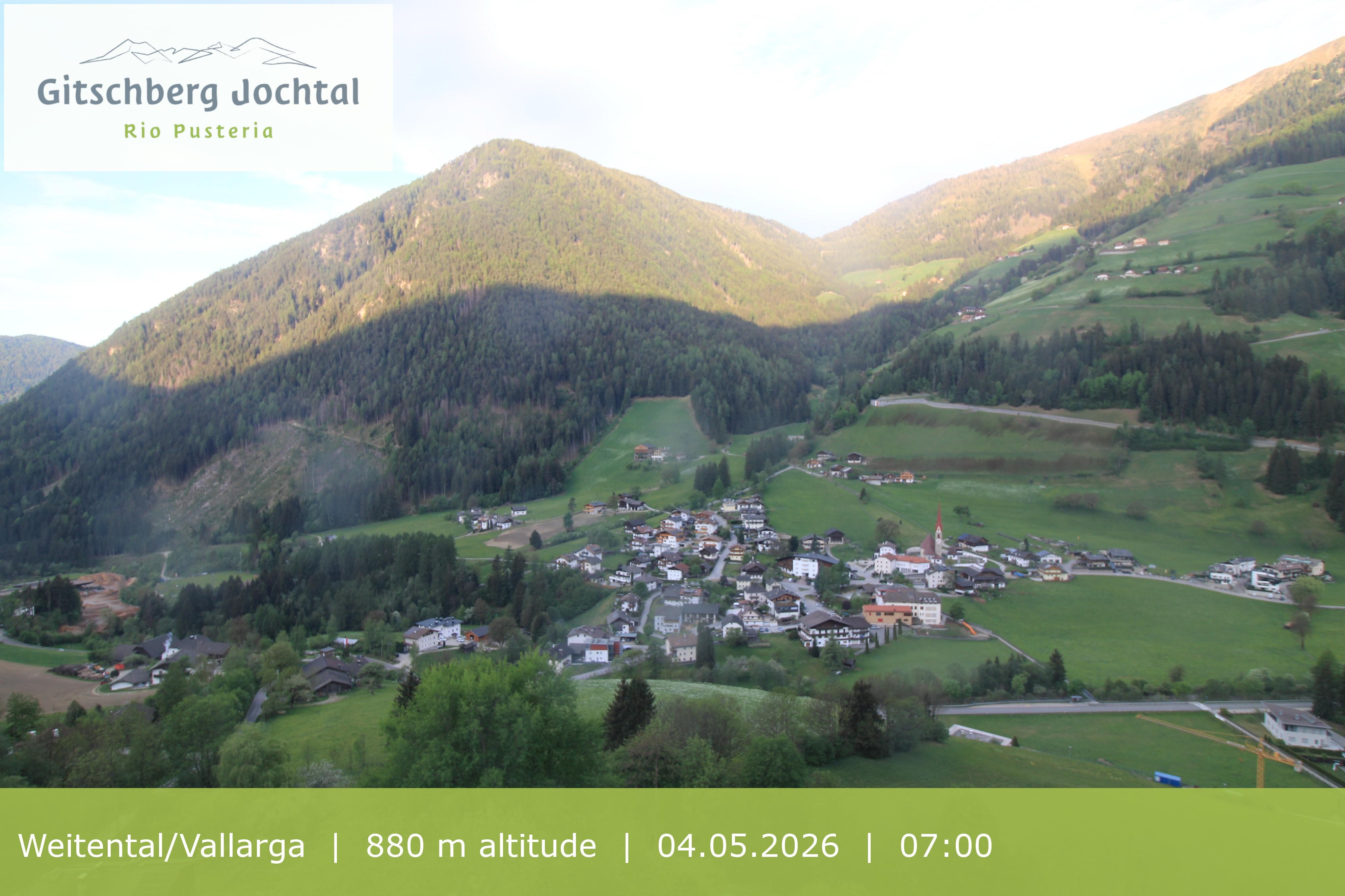 Archiv Foto Webcam Blick auf Weitental vom Gitschberg