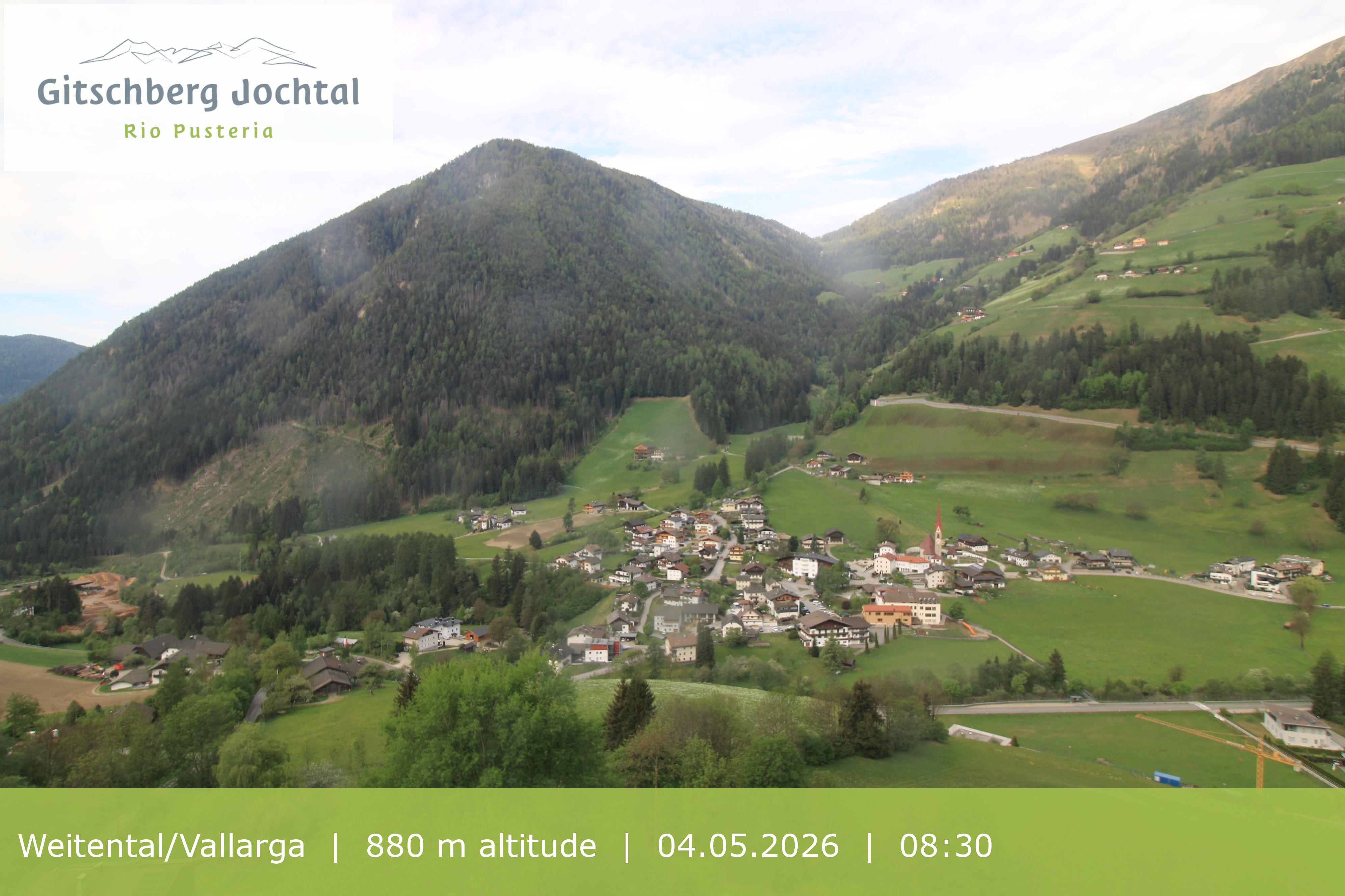 Archiv Foto Webcam Blick auf Weitental vom Gitschberg