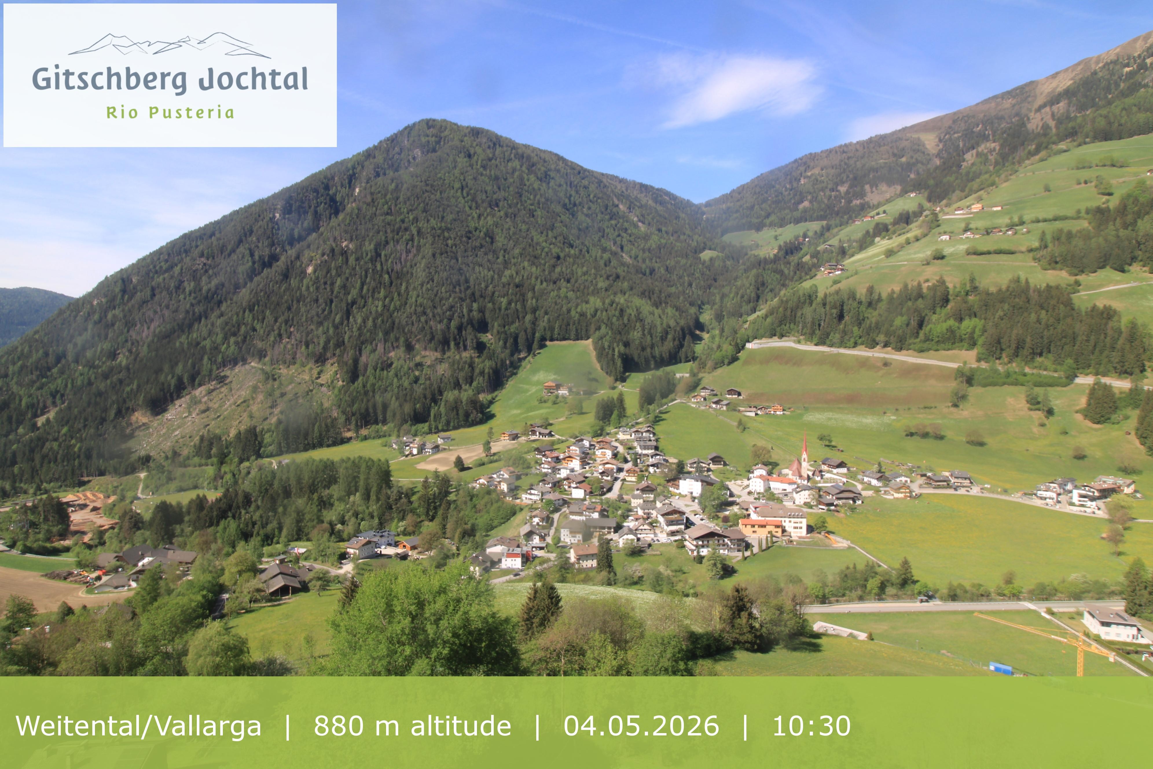 Archiv Foto Webcam Blick auf Weitental vom Gitschberg