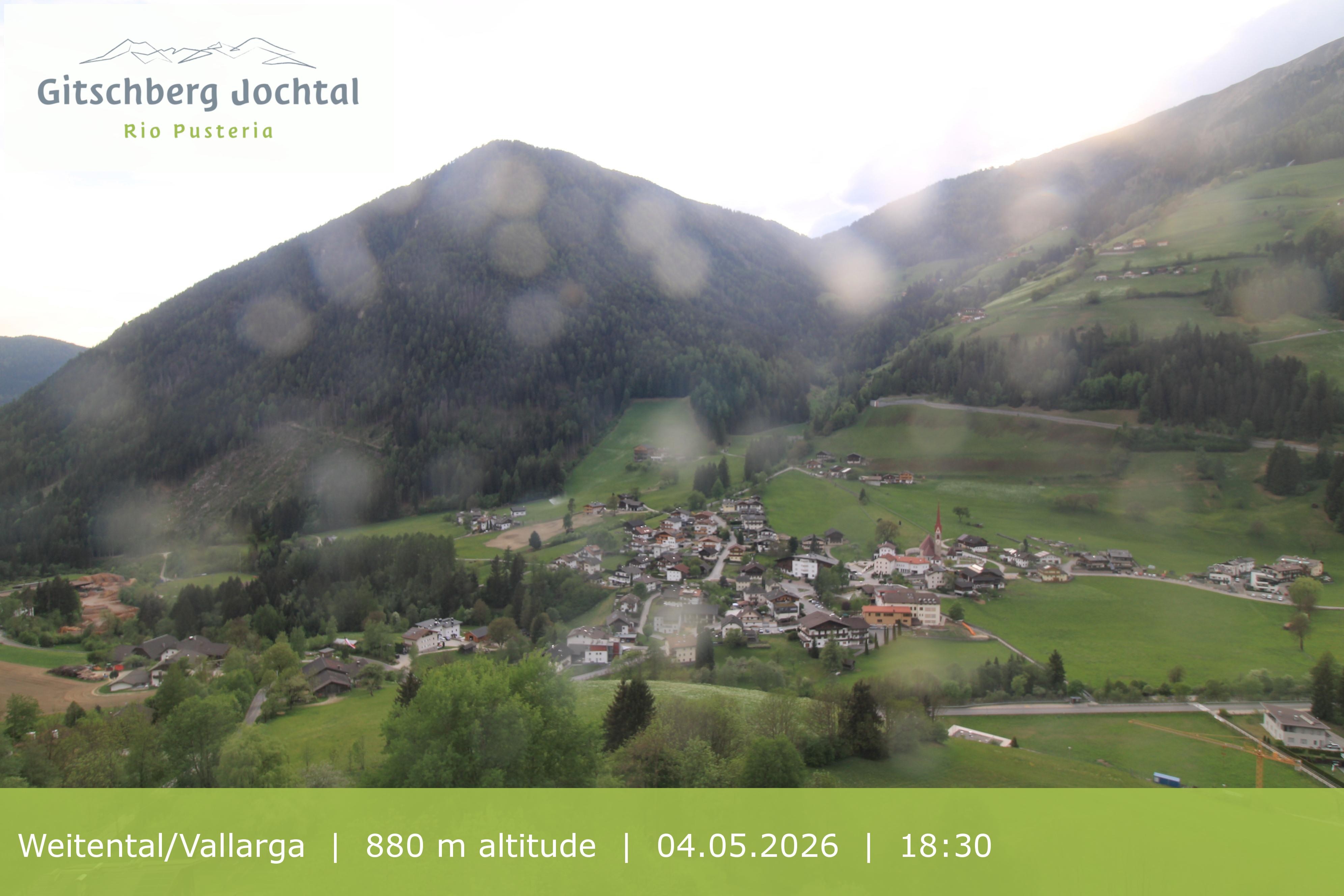 Archiv Foto Webcam Blick auf Weitental vom Gitschberg