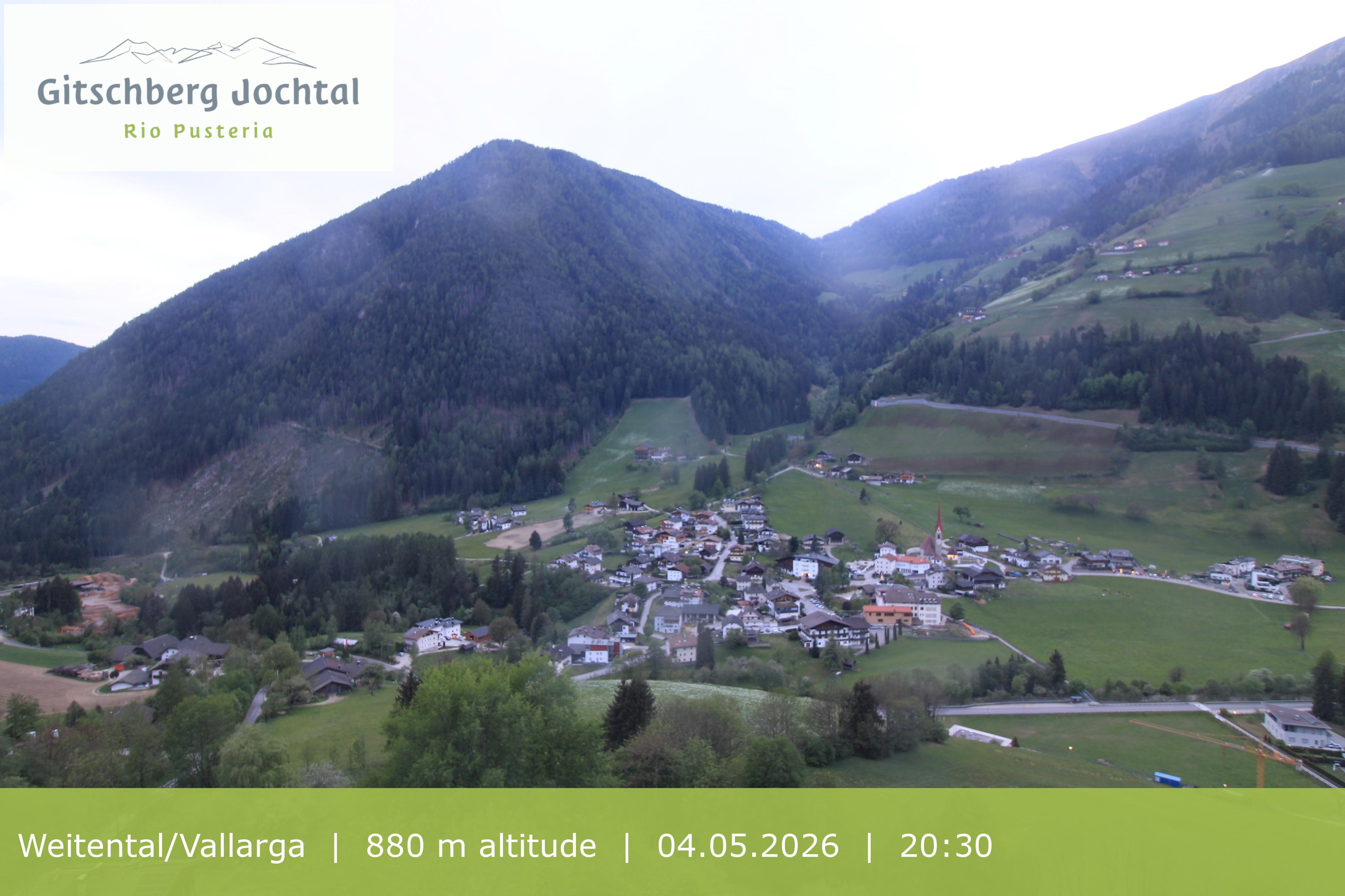 Archiv Foto Webcam Blick auf Weitental vom Gitschberg