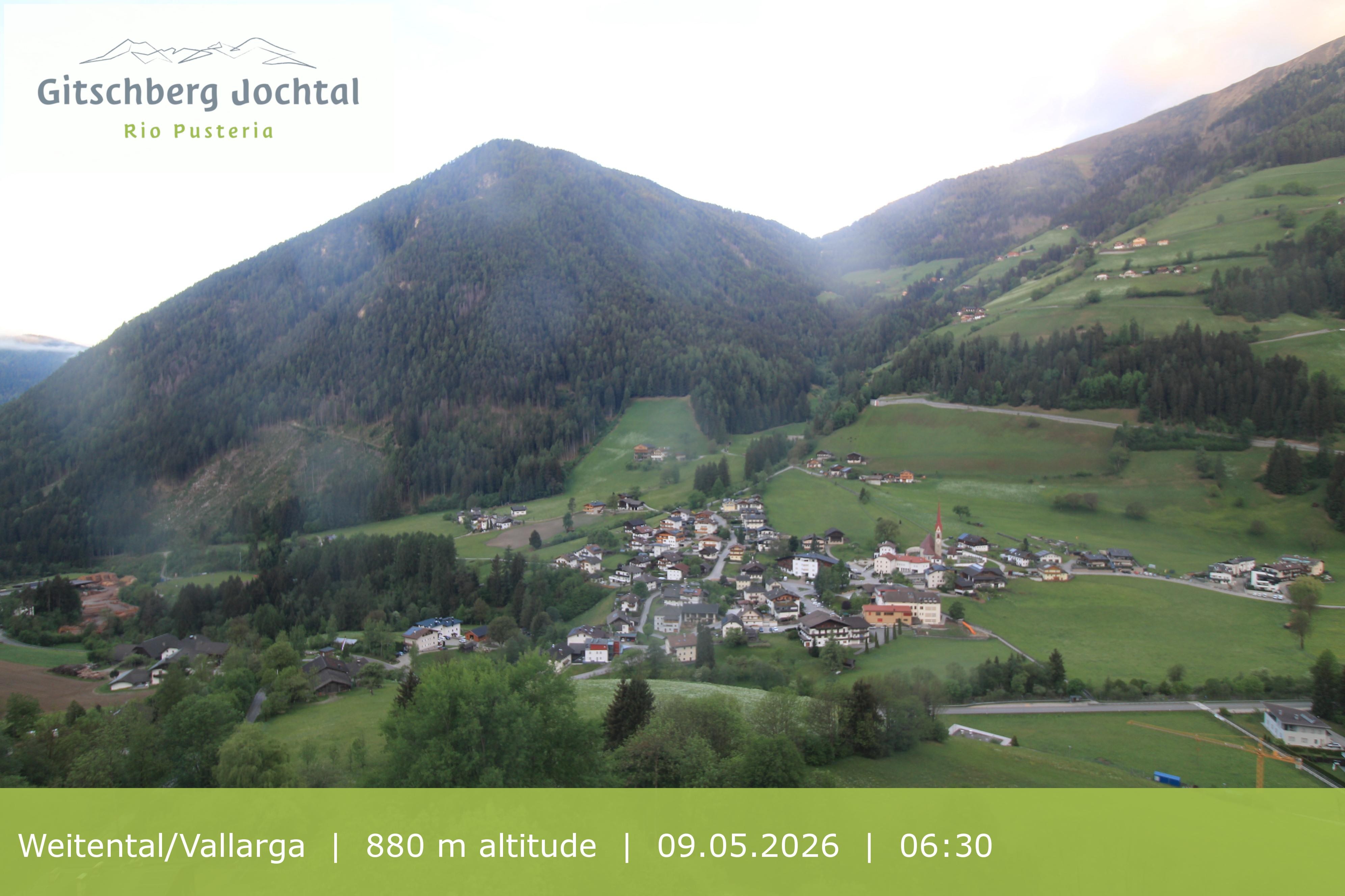 Archiv Foto Webcam Blick auf Weitental vom Gitschberg