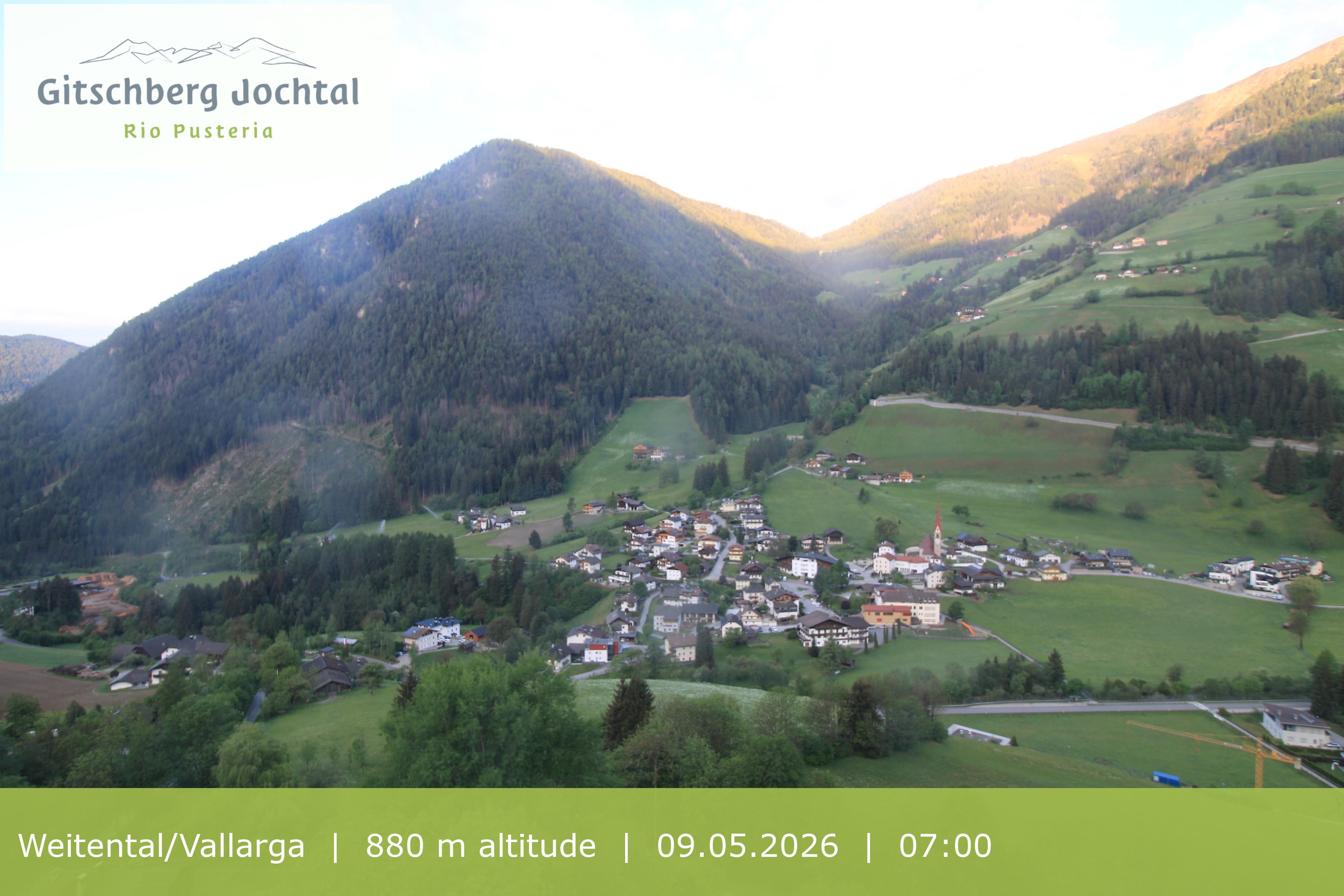 Archiv Foto Webcam Blick auf Weitental vom Gitschberg