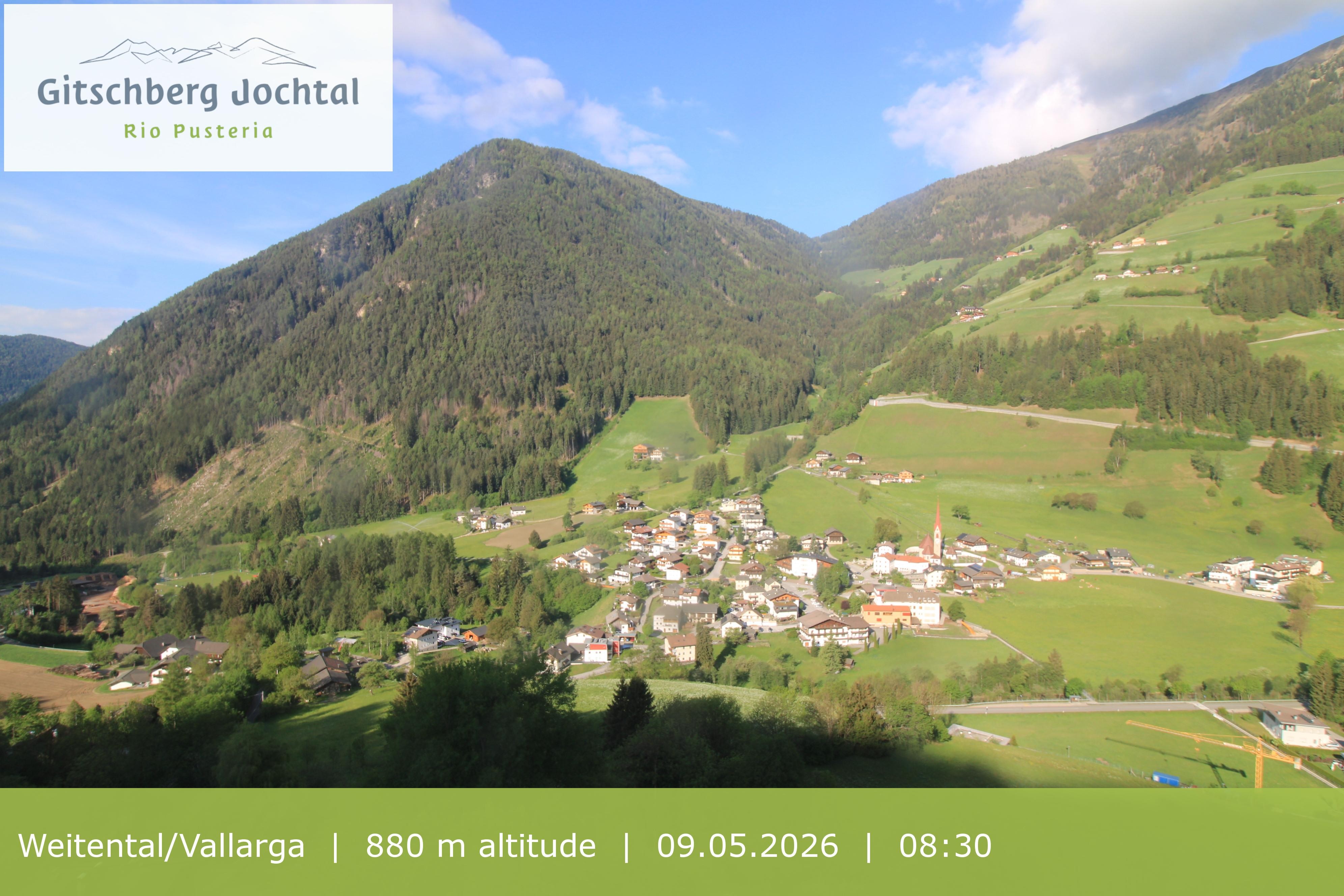Archiv Foto Webcam Blick auf Weitental vom Gitschberg
