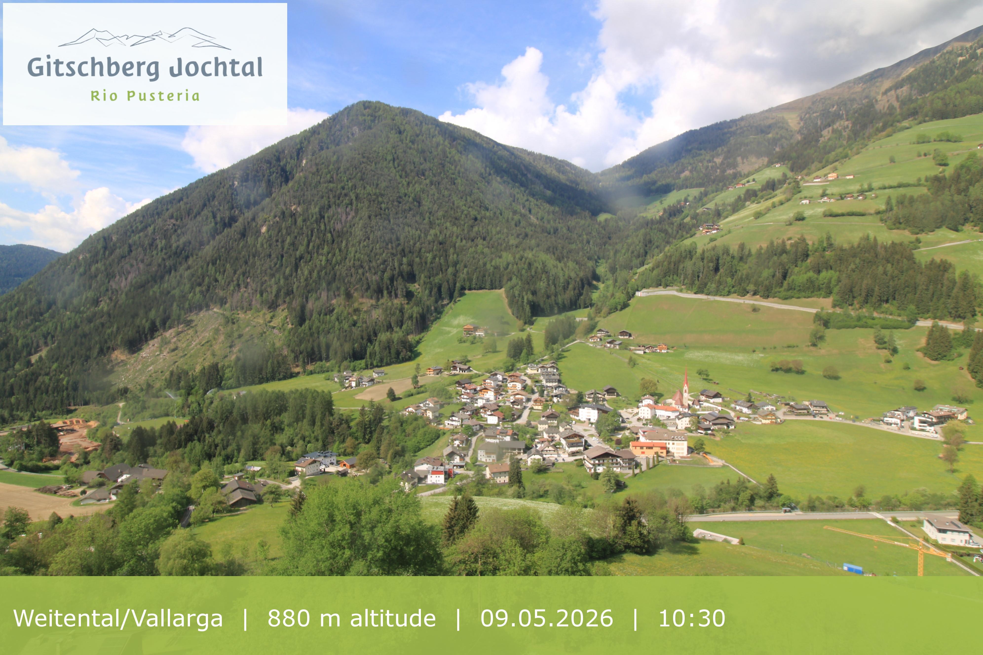 Archiv Foto Webcam Blick auf Weitental vom Gitschberg