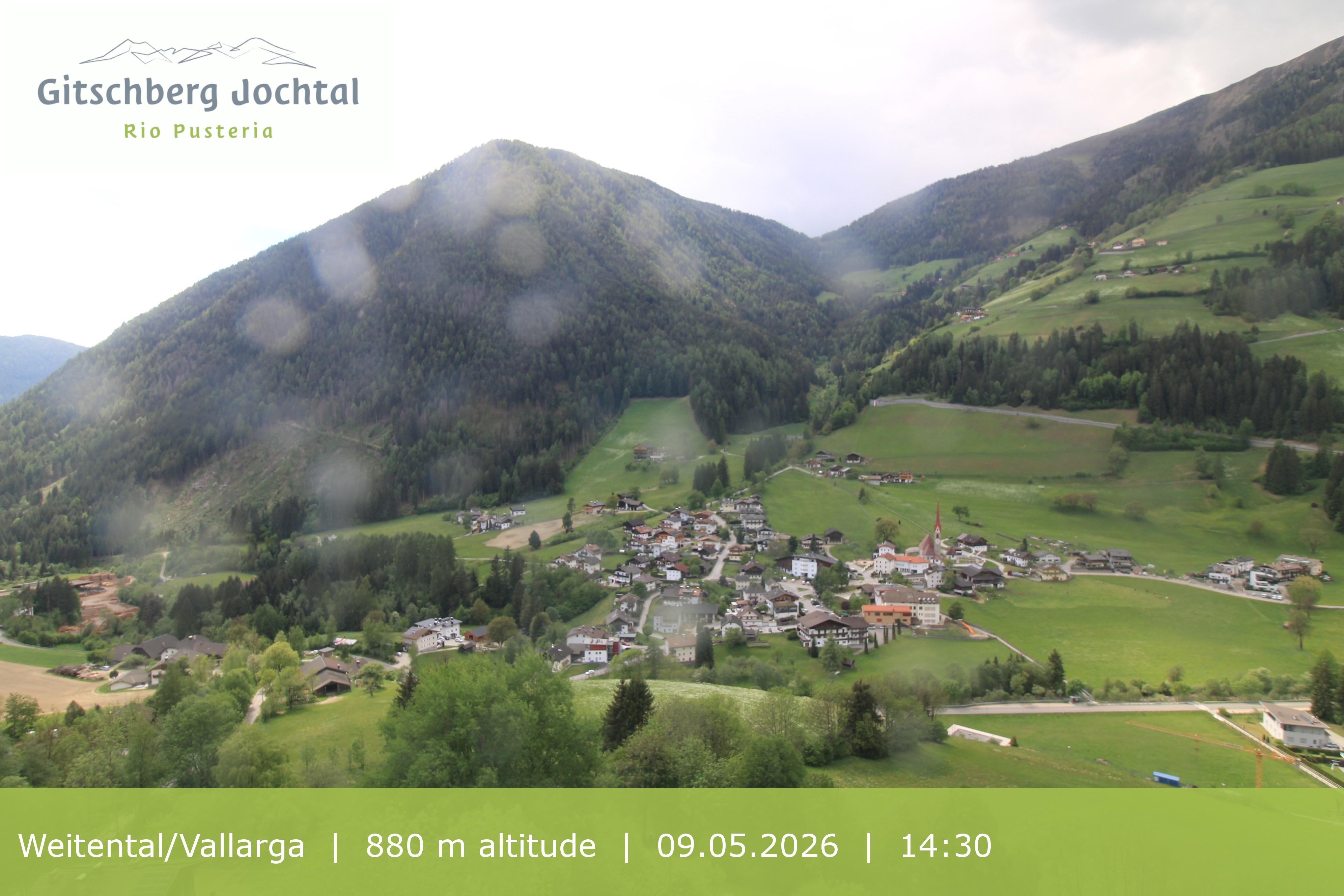 Archiv Foto Webcam Blick auf Weitental vom Gitschberg