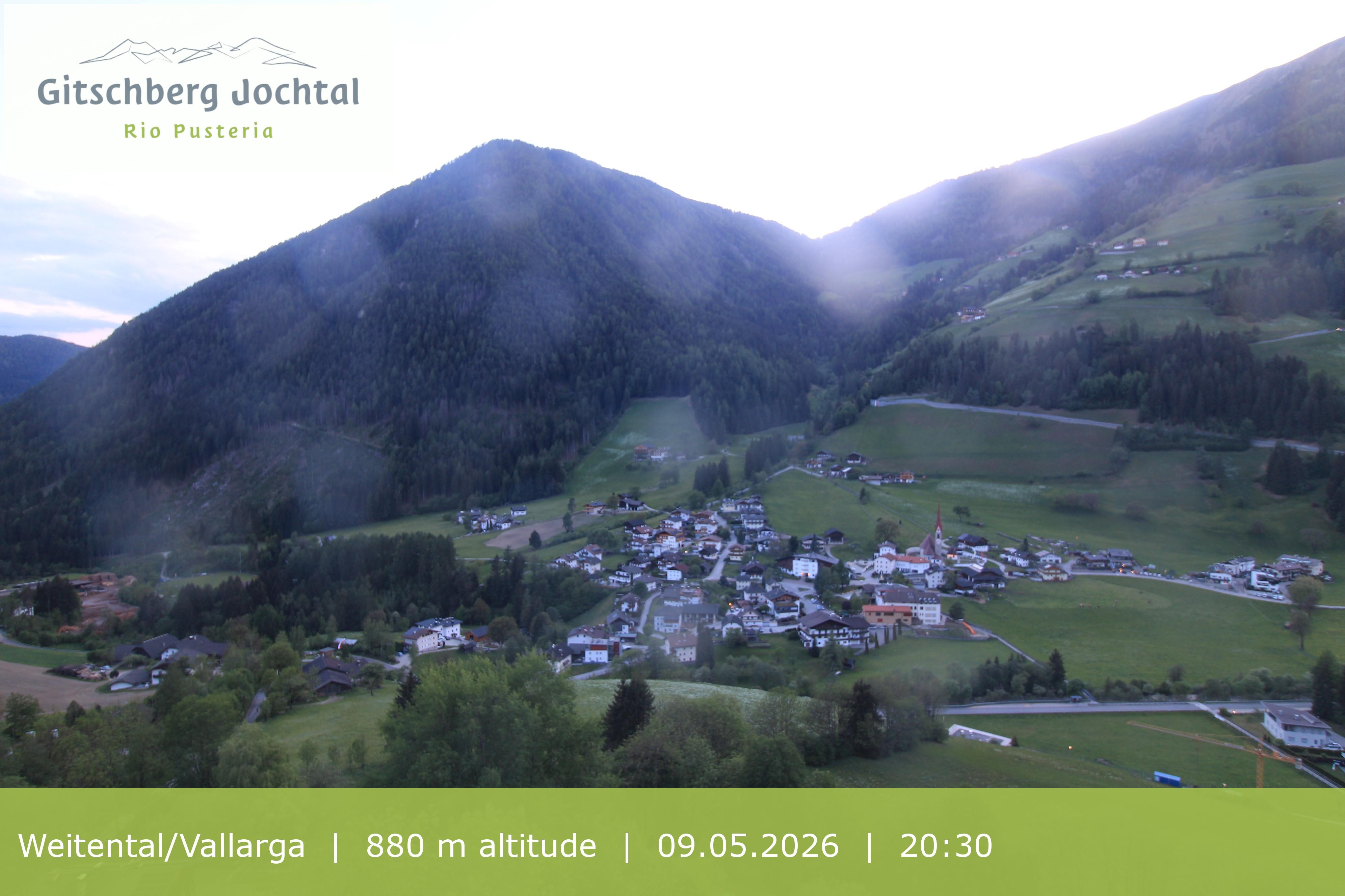 Archiv Foto Webcam Blick auf Weitental vom Gitschberg