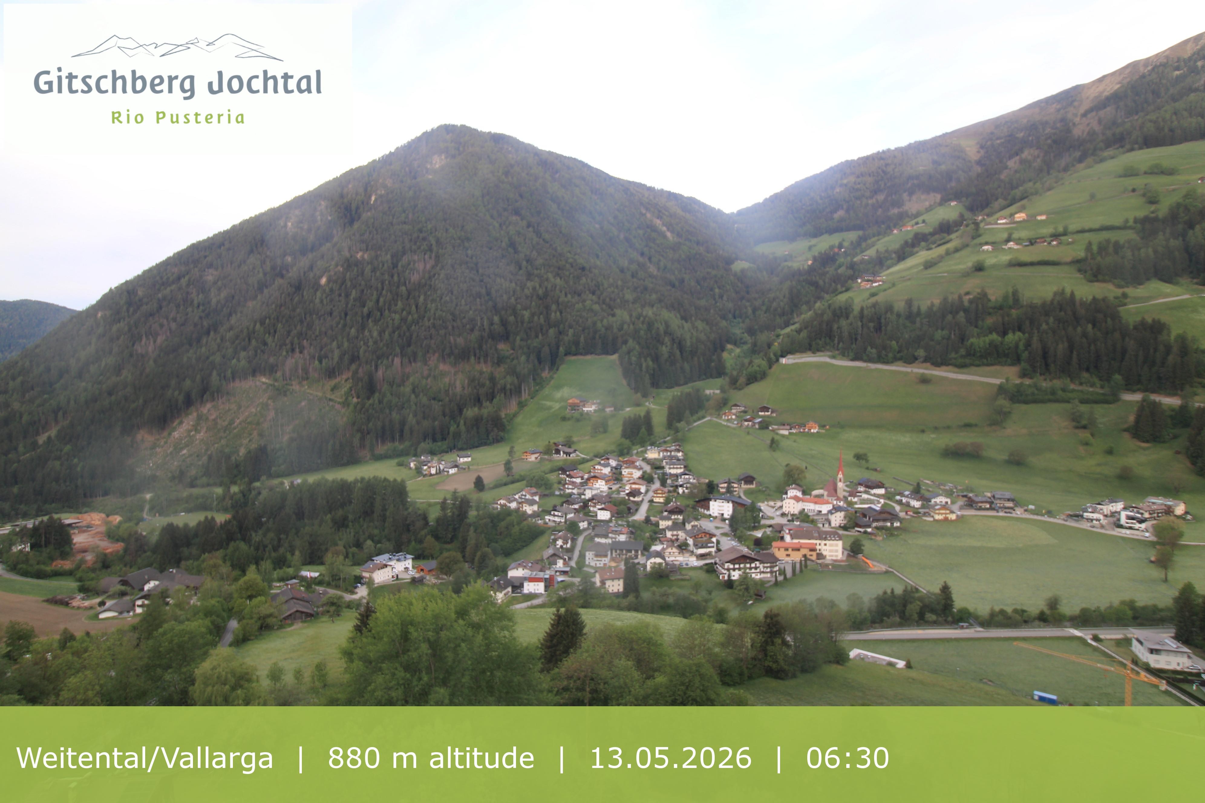 Archiv Foto Webcam Blick auf Weitental vom Gitschberg