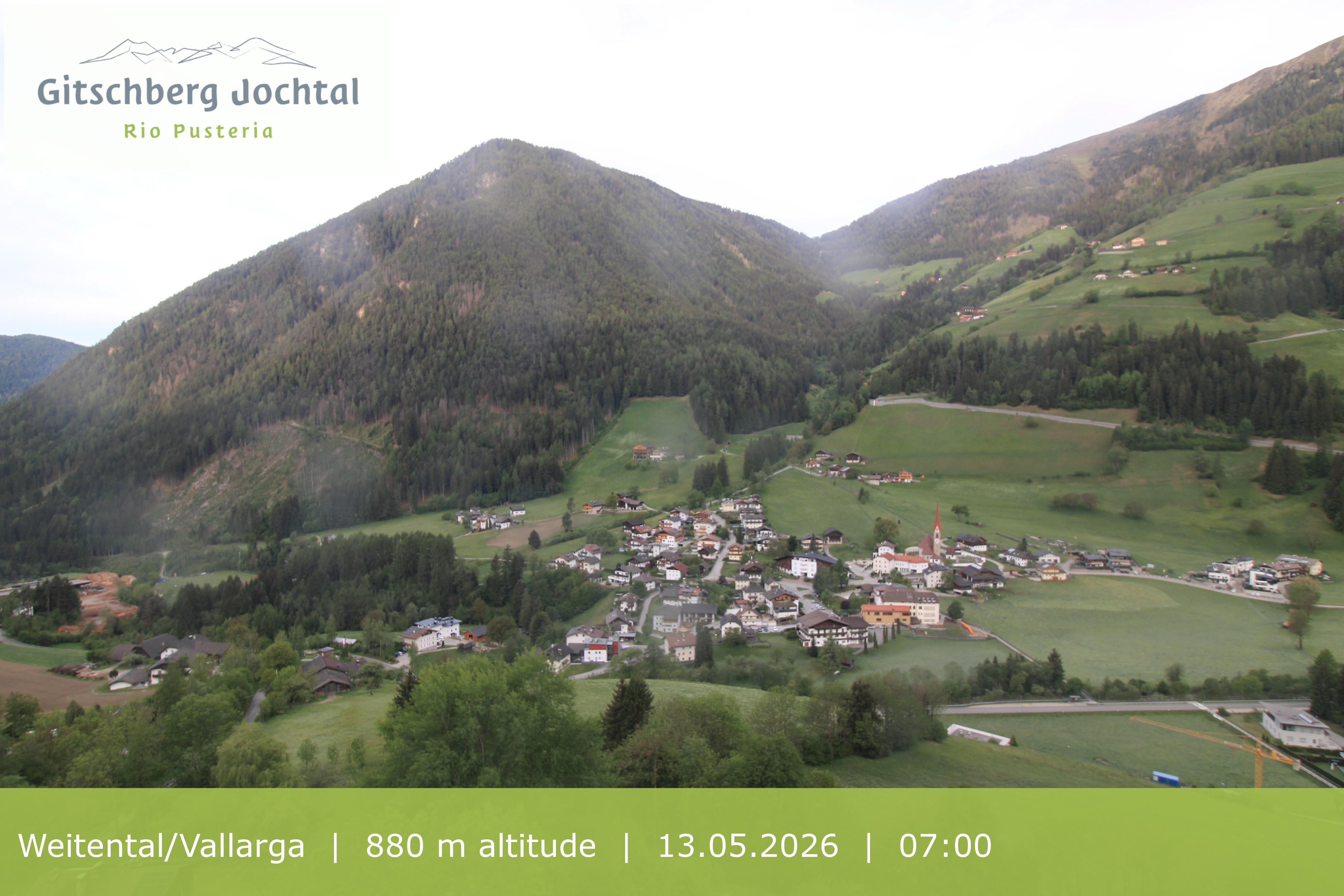 Archiv Foto Webcam Blick auf Weitental vom Gitschberg
