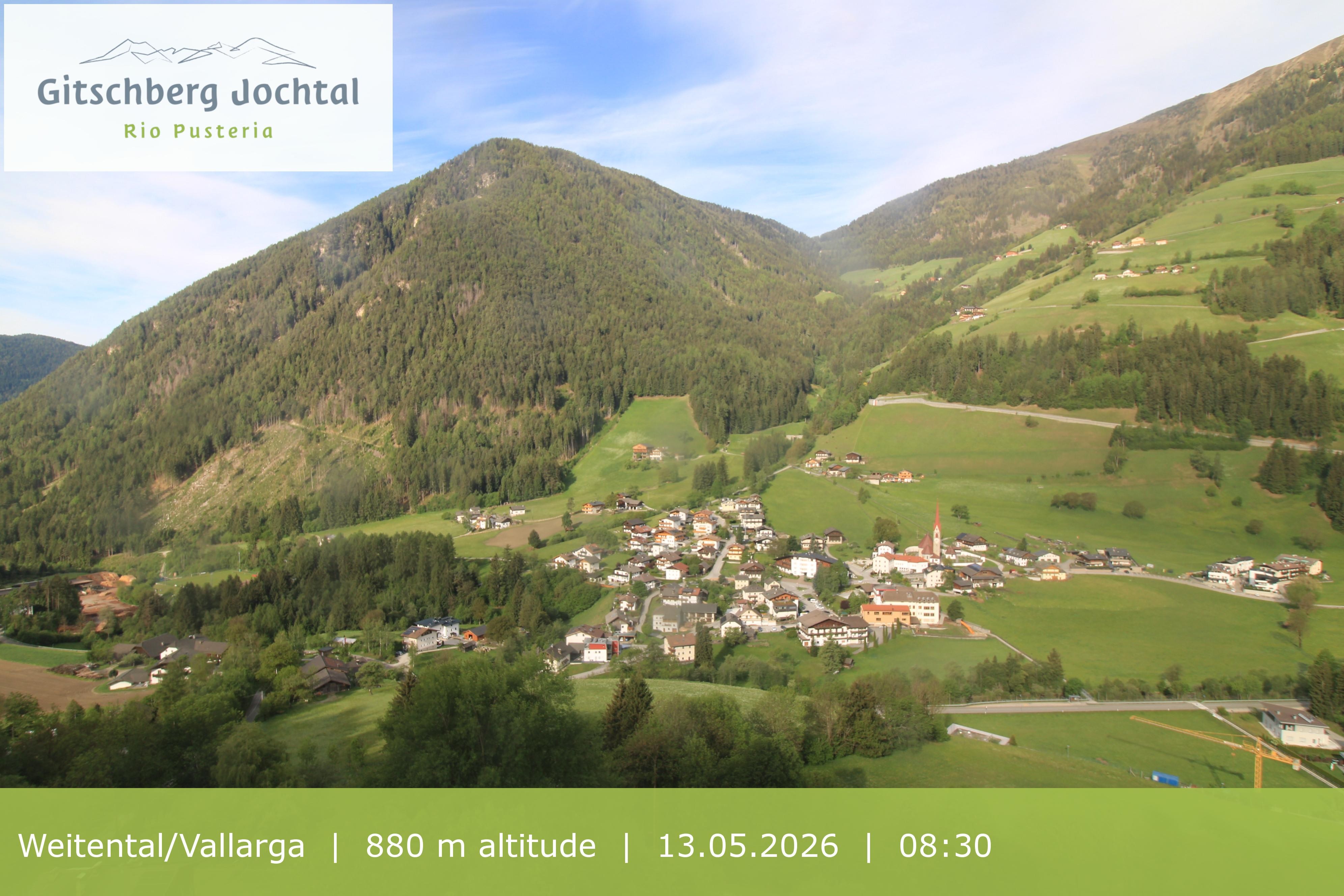 Archiv Foto Webcam Blick auf Weitental vom Gitschberg