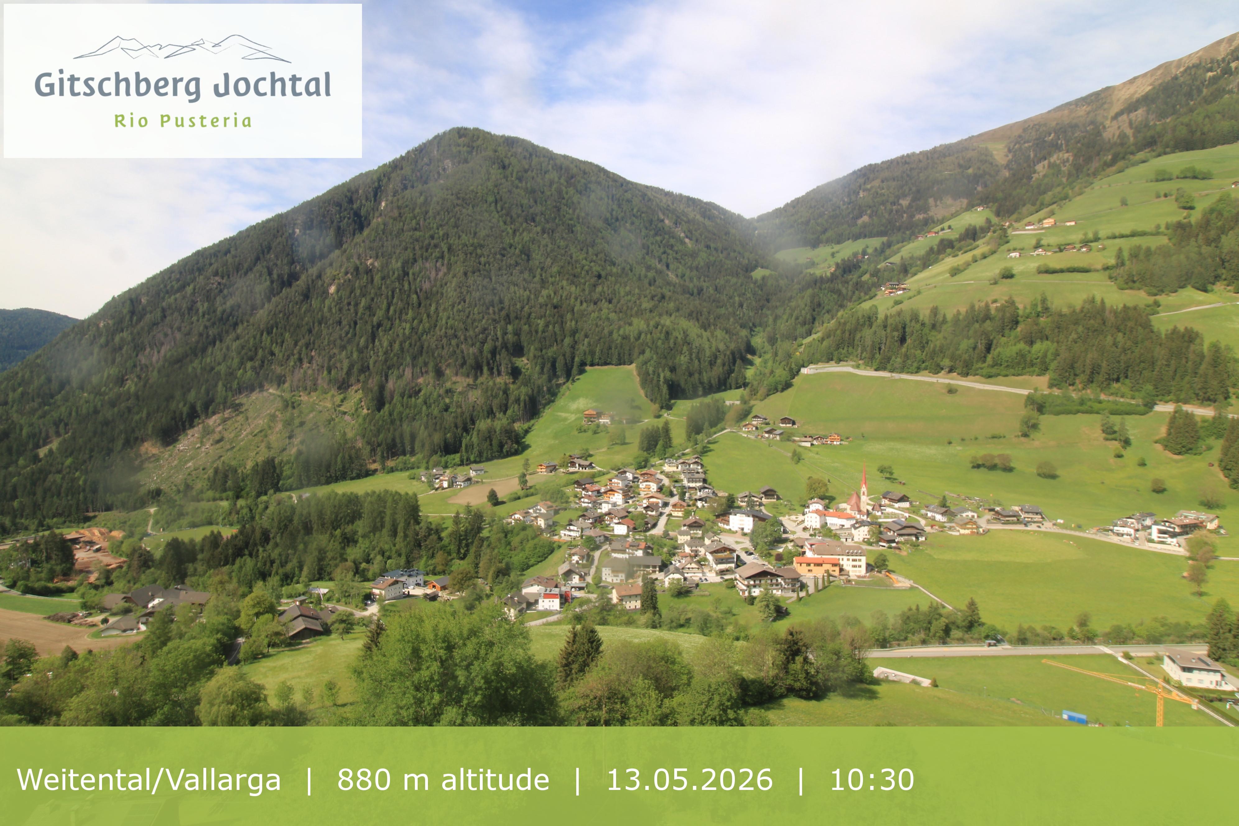 Archiv Foto Webcam Blick auf Weitental vom Gitschberg
