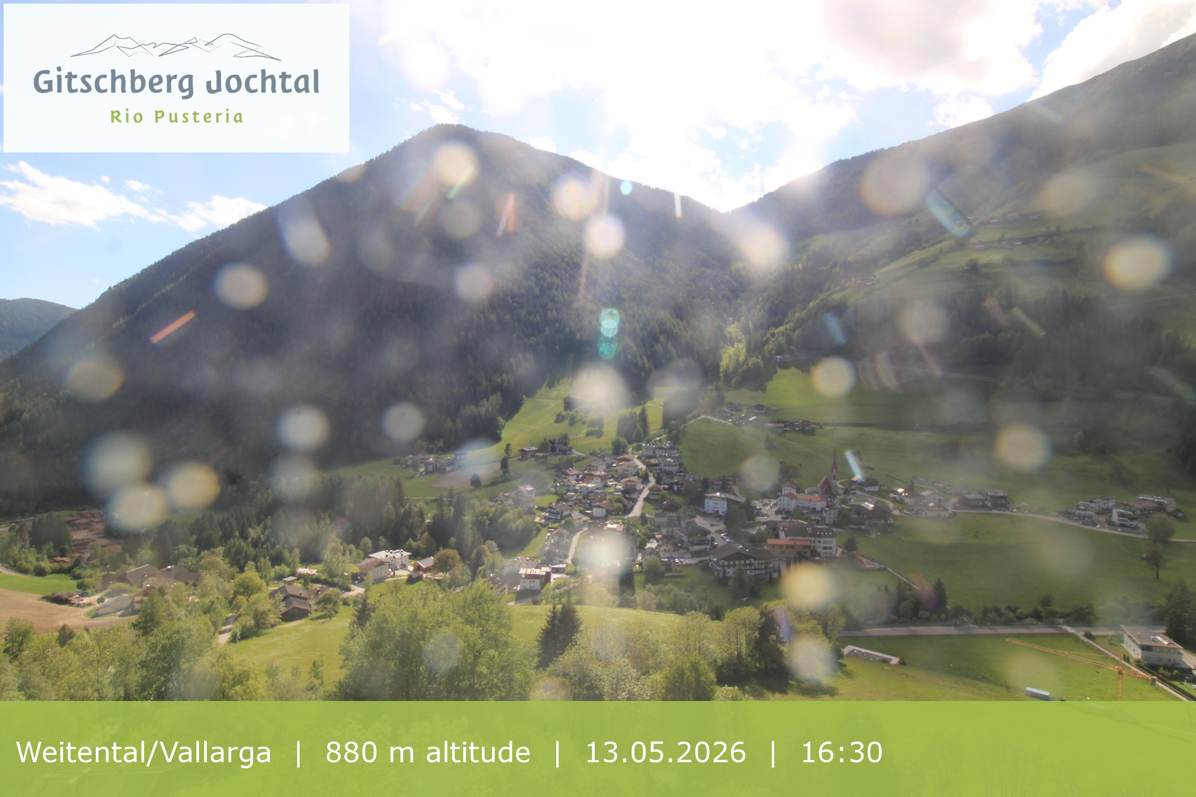 Archiv Foto Webcam Blick auf Weitental vom Gitschberg