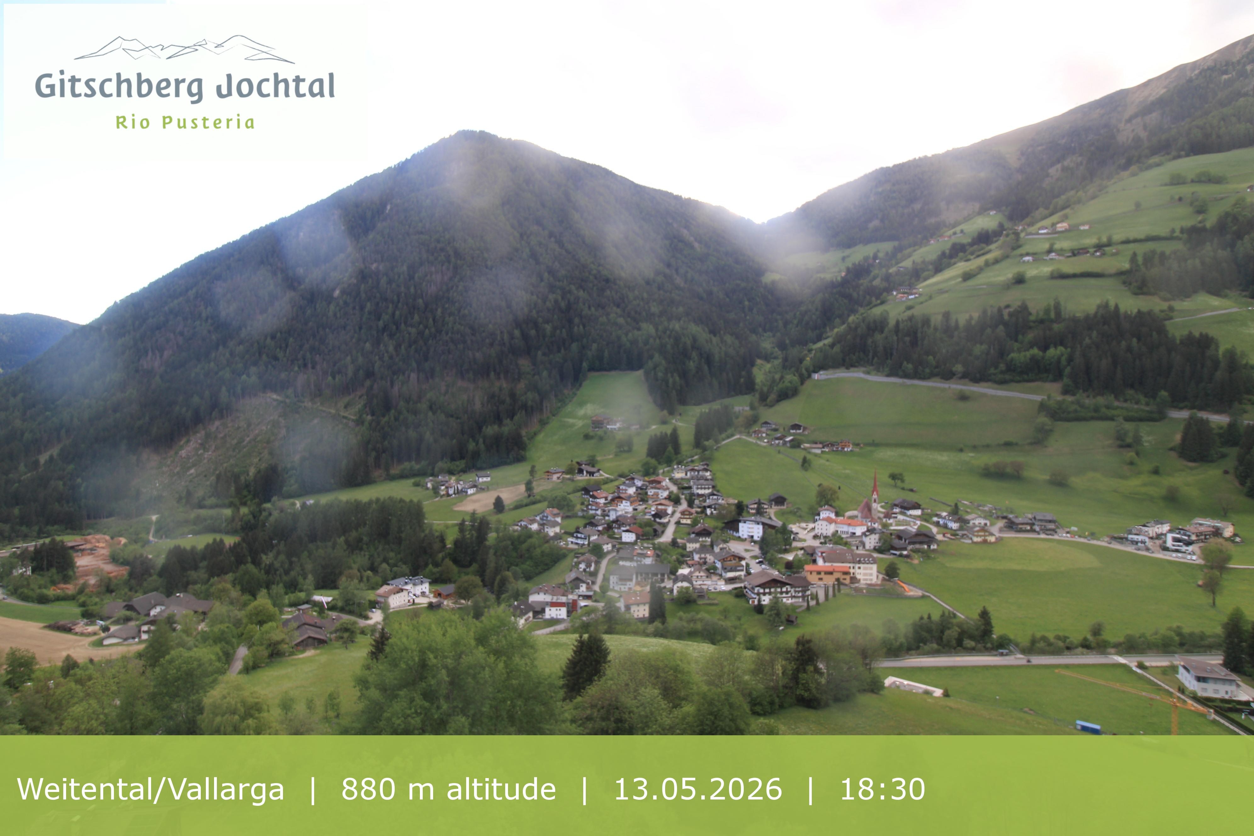 Archiv Foto Webcam Blick auf Weitental vom Gitschberg