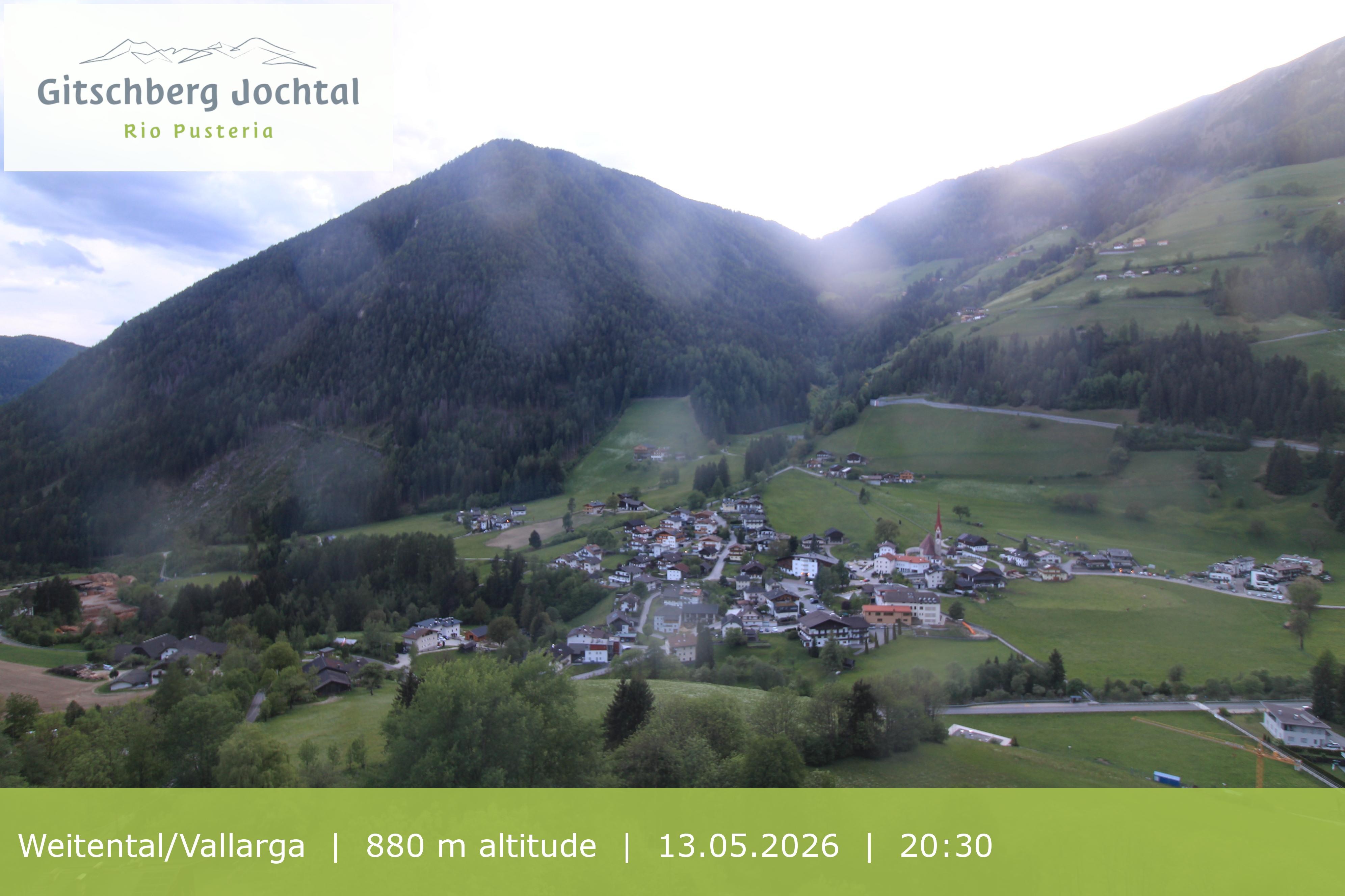 Archiv Foto Webcam Blick auf Weitental vom Gitschberg