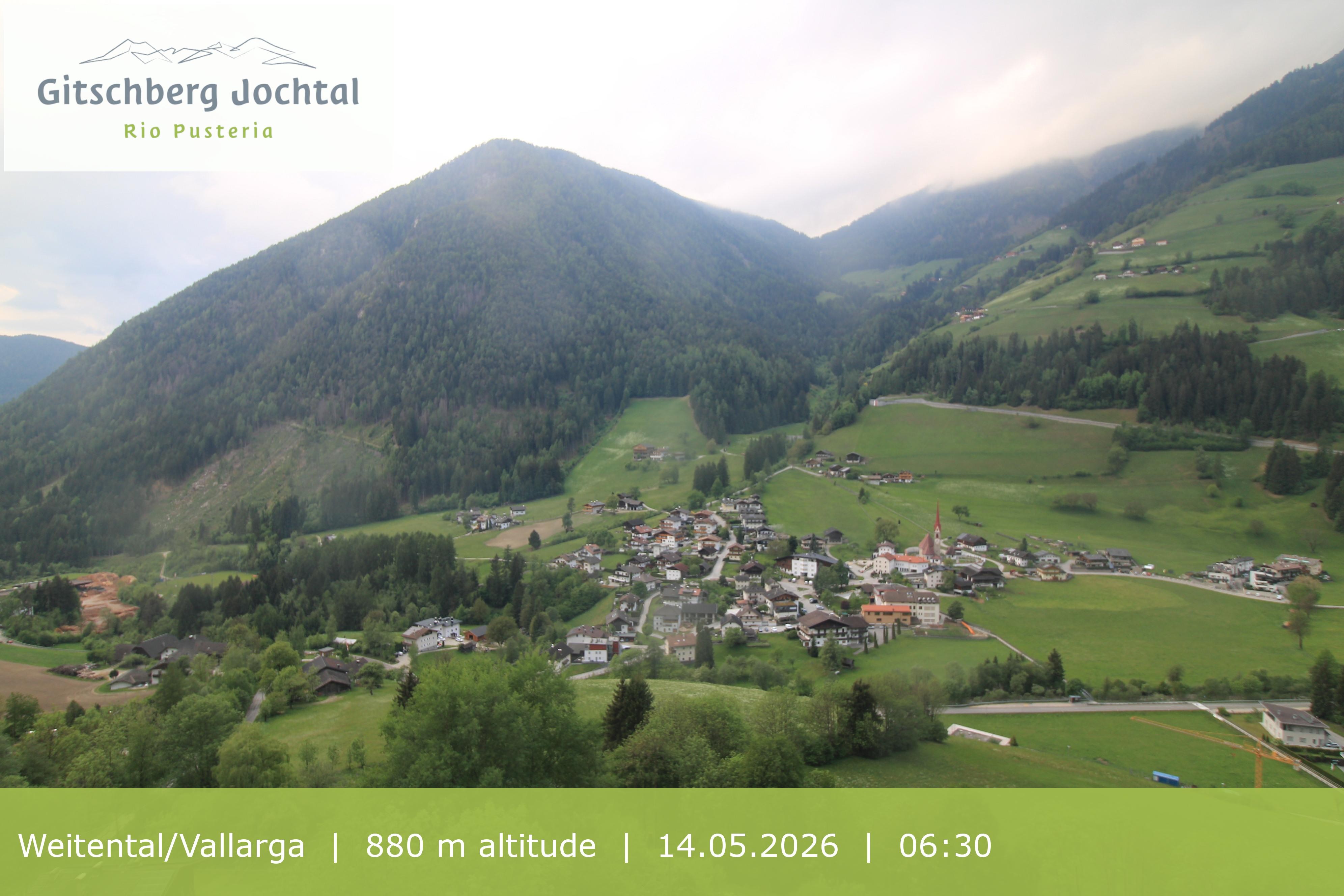 Archiv Foto Webcam Blick auf Weitental vom Gitschberg
