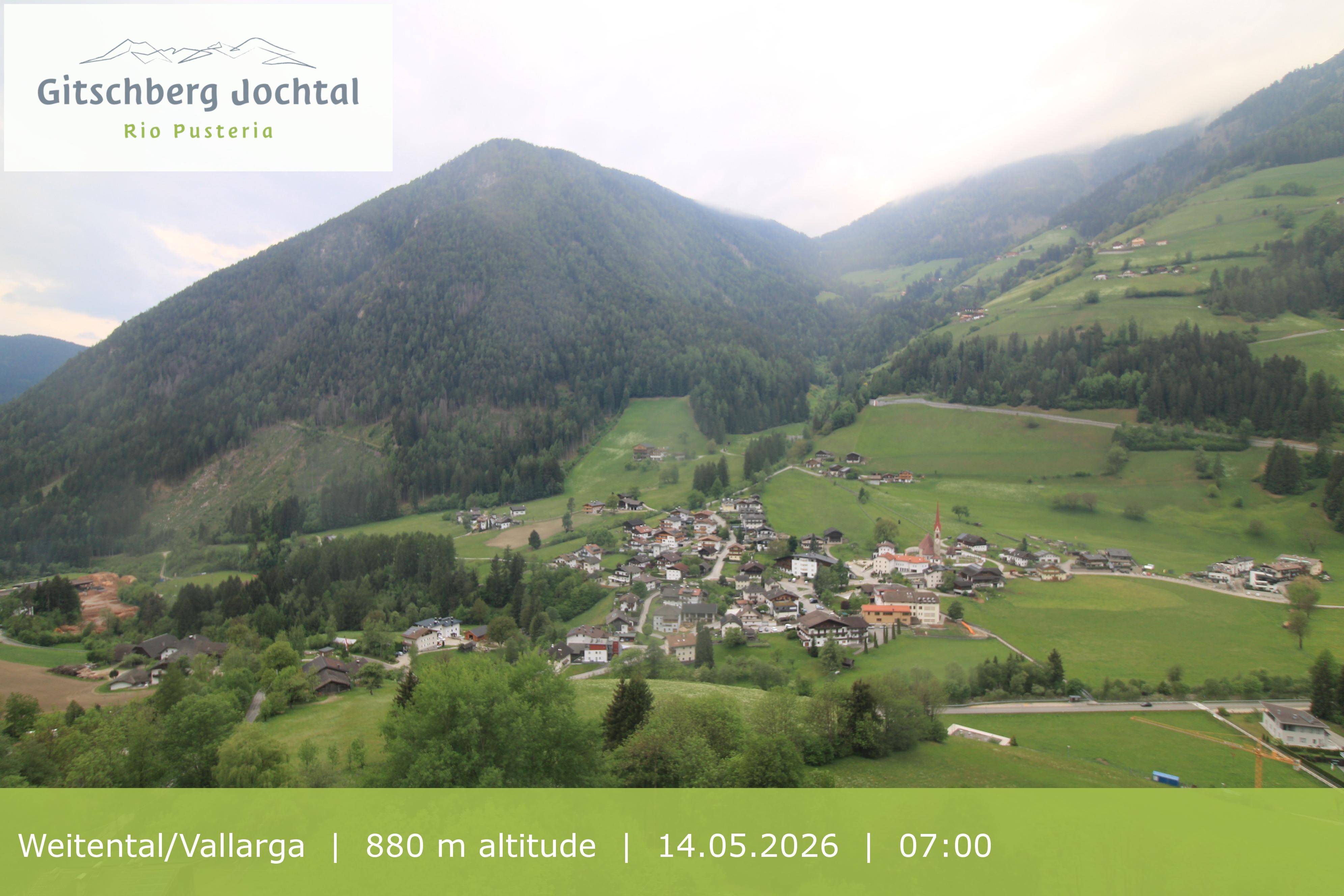 Archiv Foto Webcam Blick auf Weitental vom Gitschberg