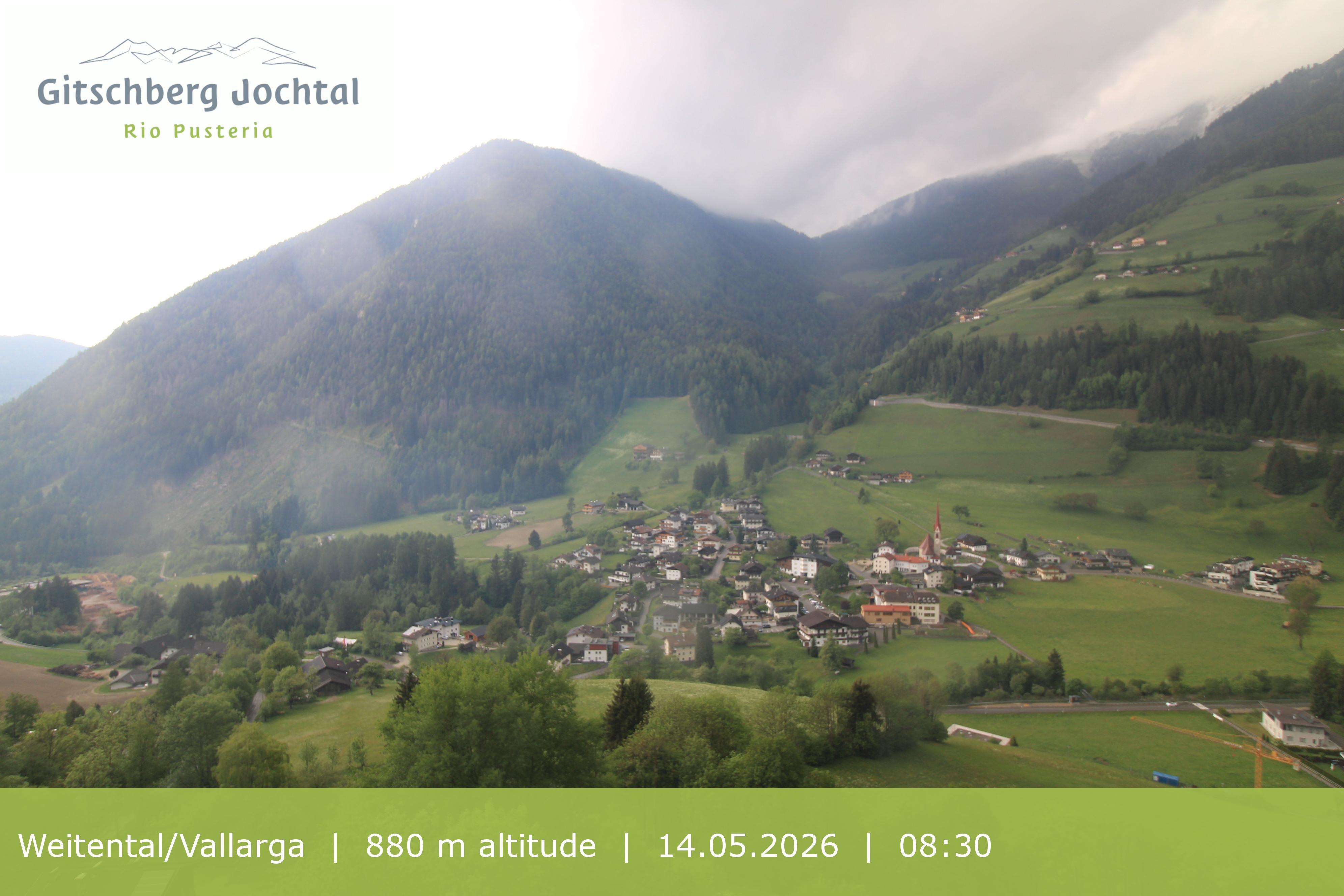 Archiv Foto Webcam Blick auf Weitental vom Gitschberg