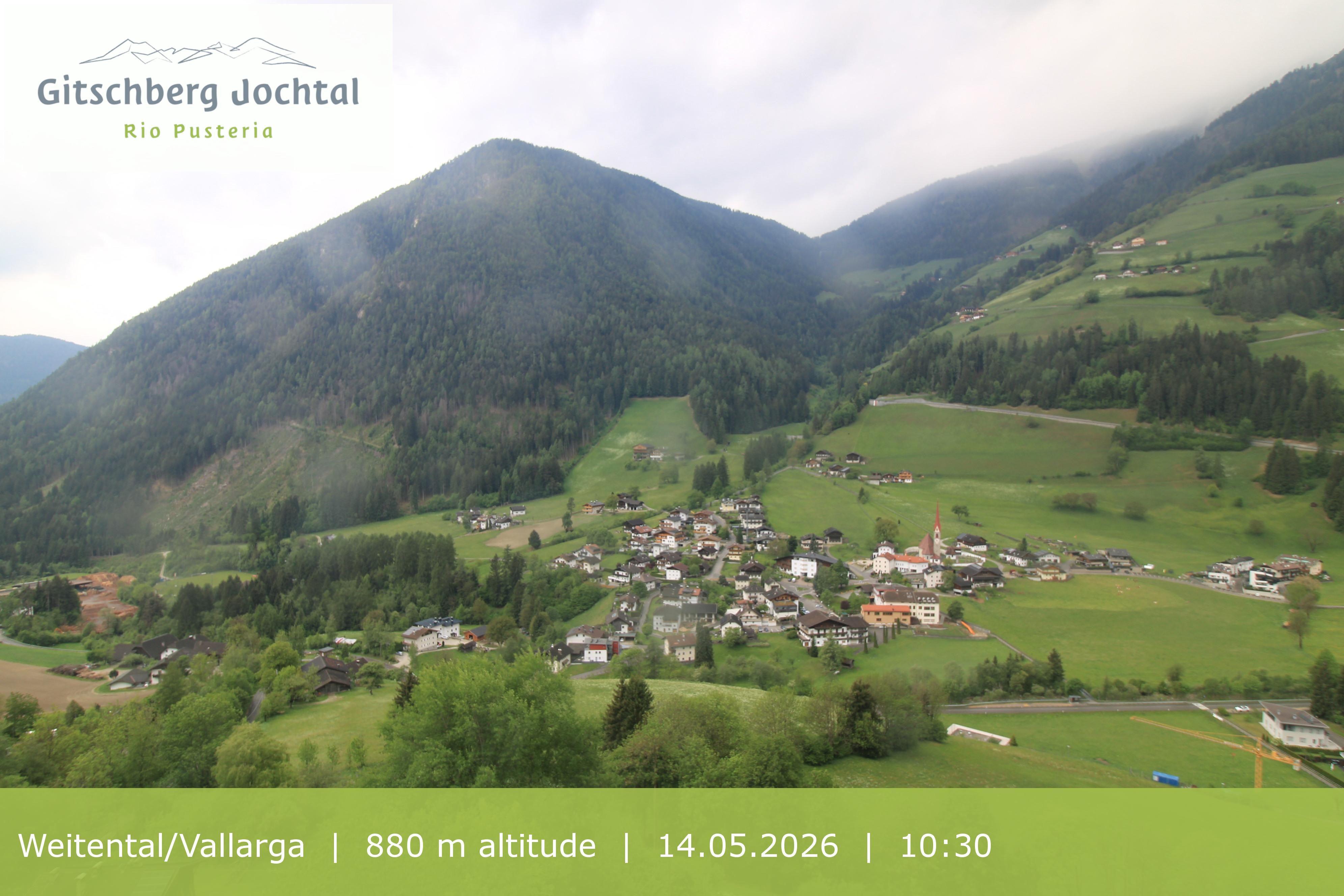 Archiv Foto Webcam Blick auf Weitental vom Gitschberg