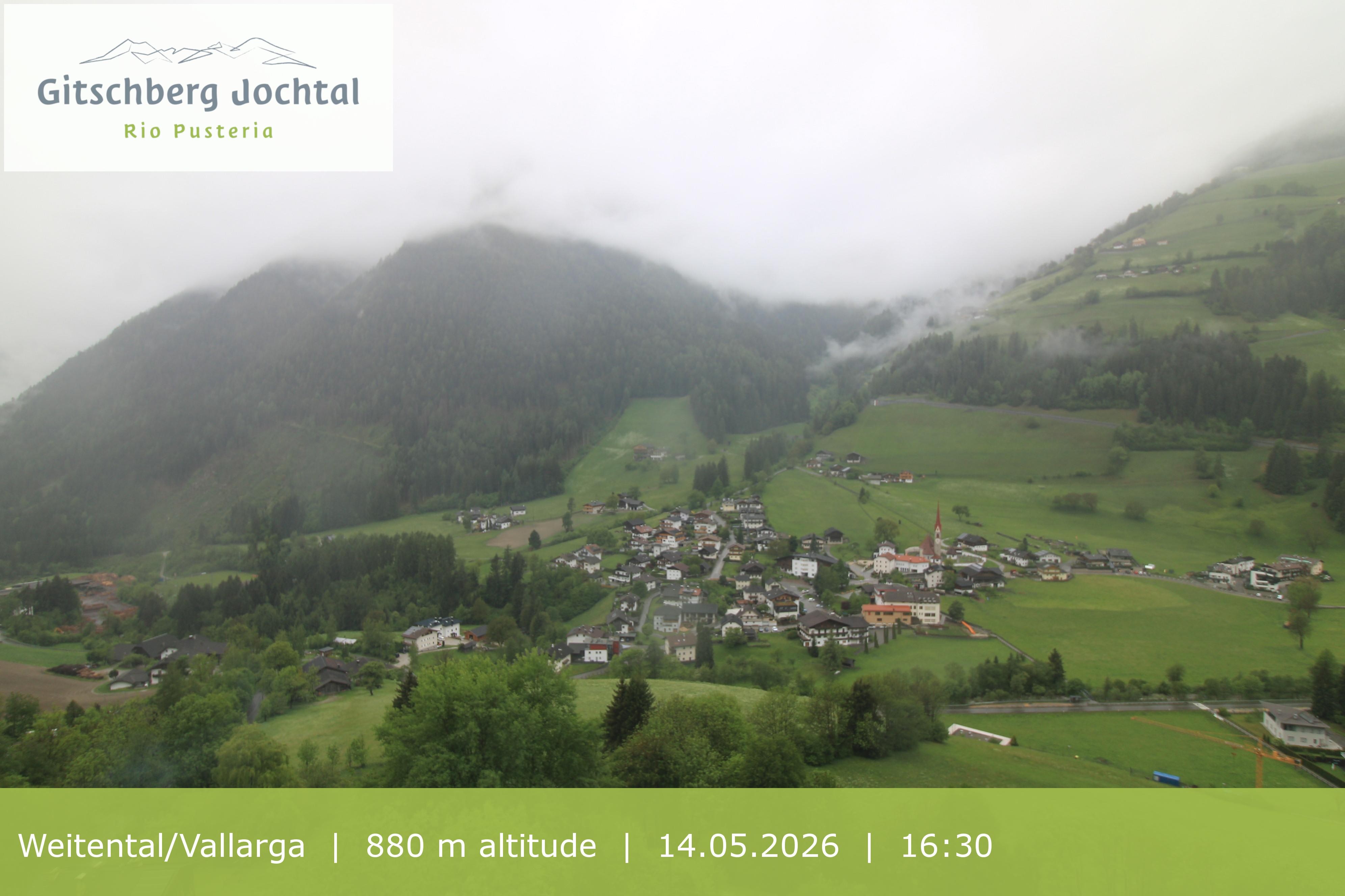 Archiv Foto Webcam Blick auf Weitental vom Gitschberg