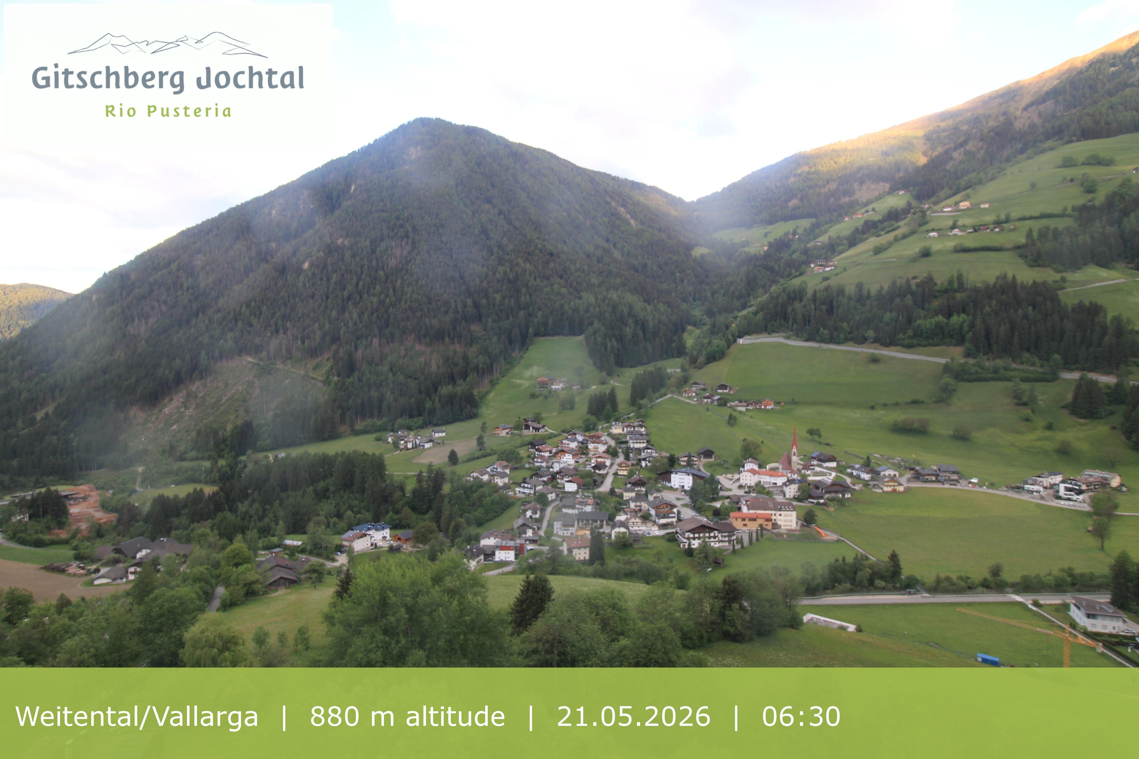 Archiv Foto Webcam Blick auf Weitental vom Gitschberg