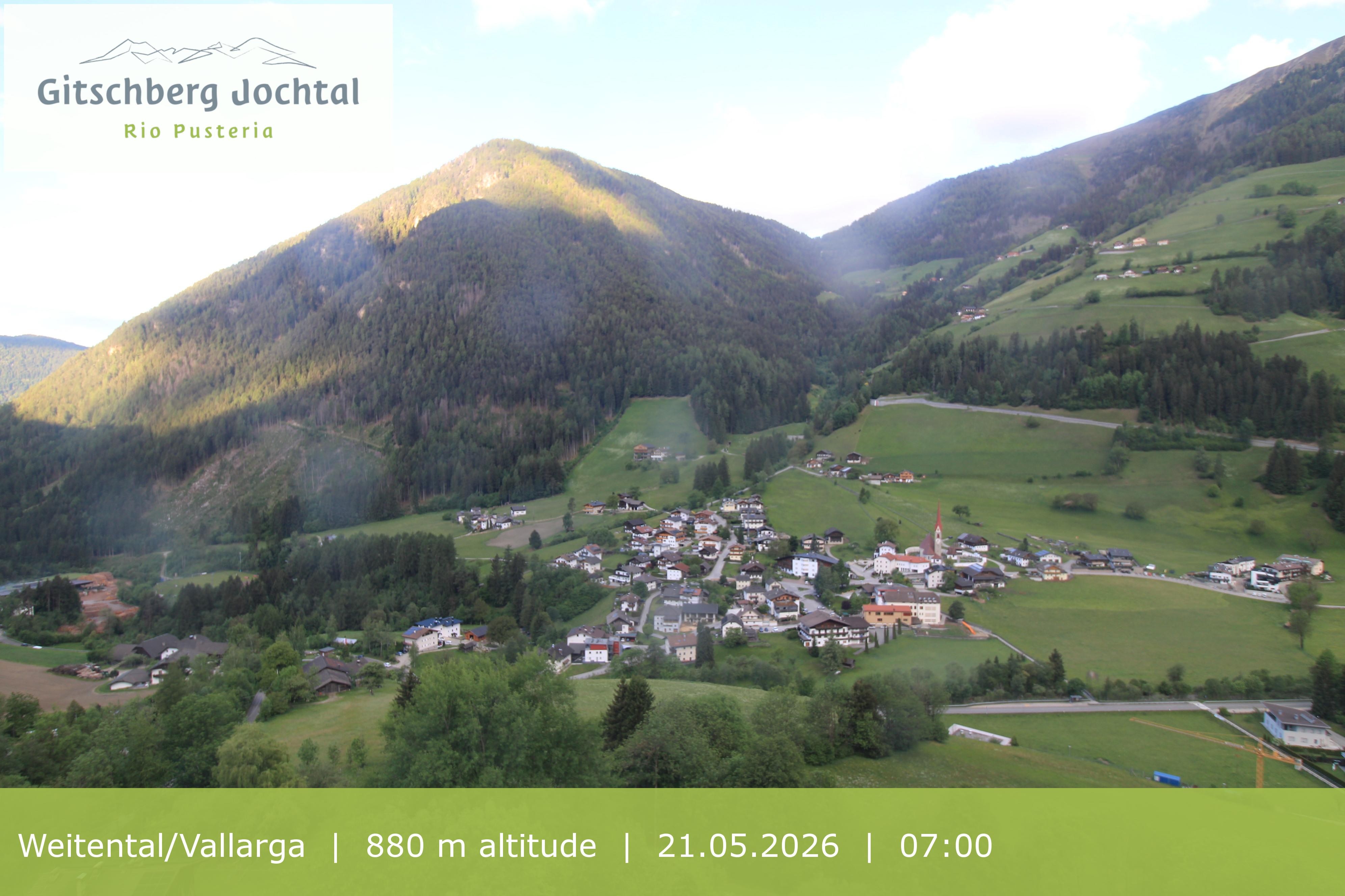 Archiv Foto Webcam Blick auf Weitental vom Gitschberg