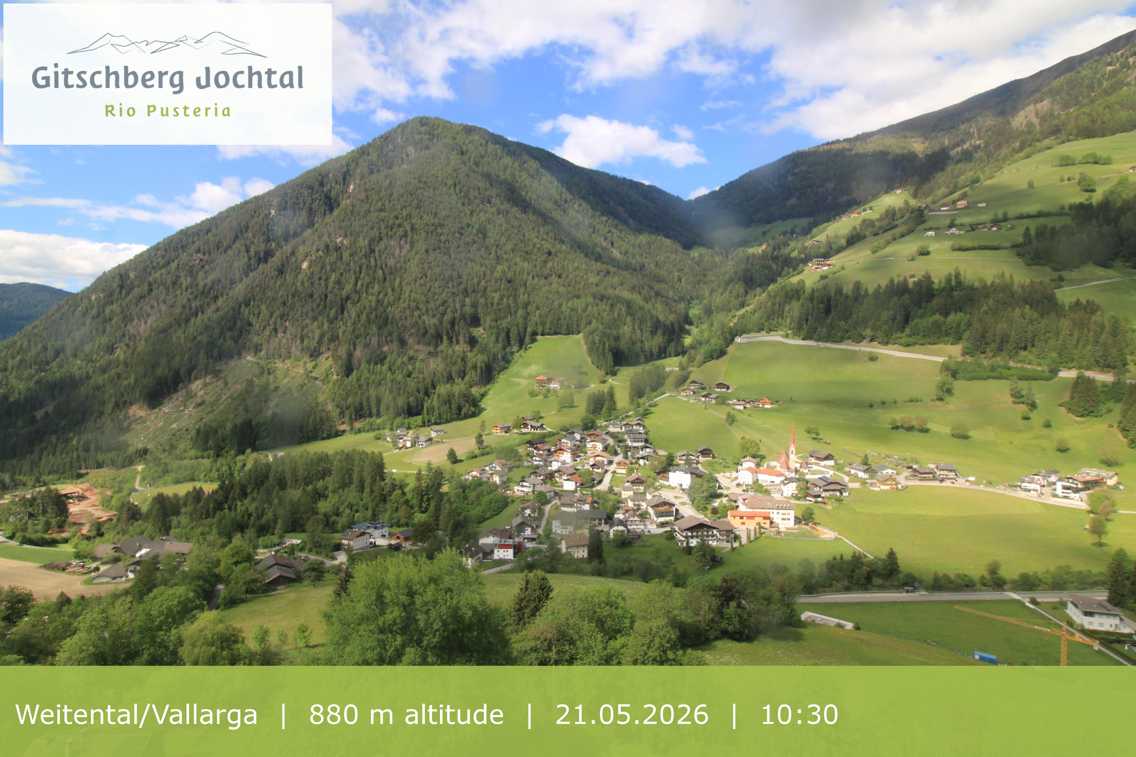 Archiv Foto Webcam Blick auf Weitental vom Gitschberg