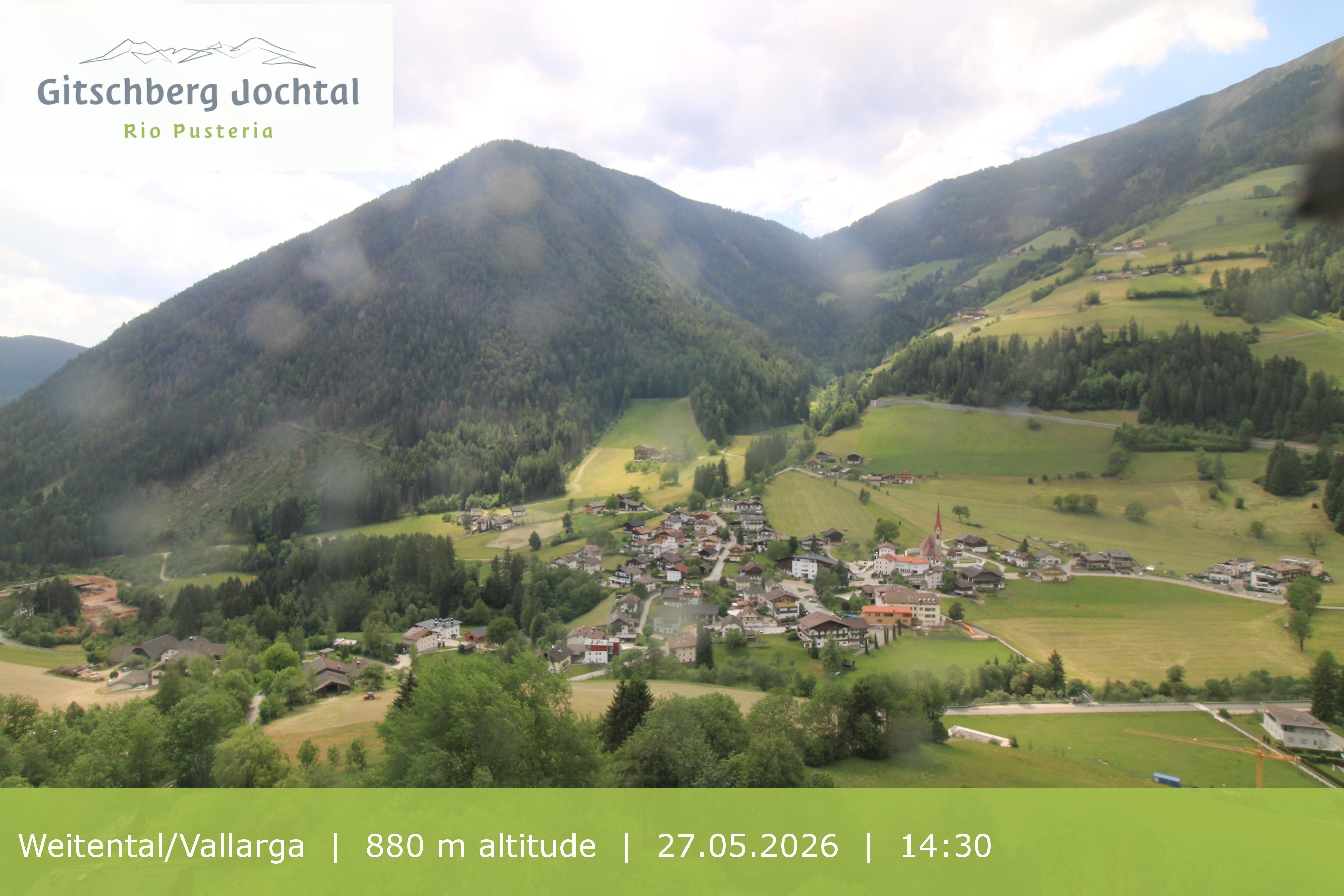 Archiv Foto Webcam Blick auf Weitental vom Gitschberg