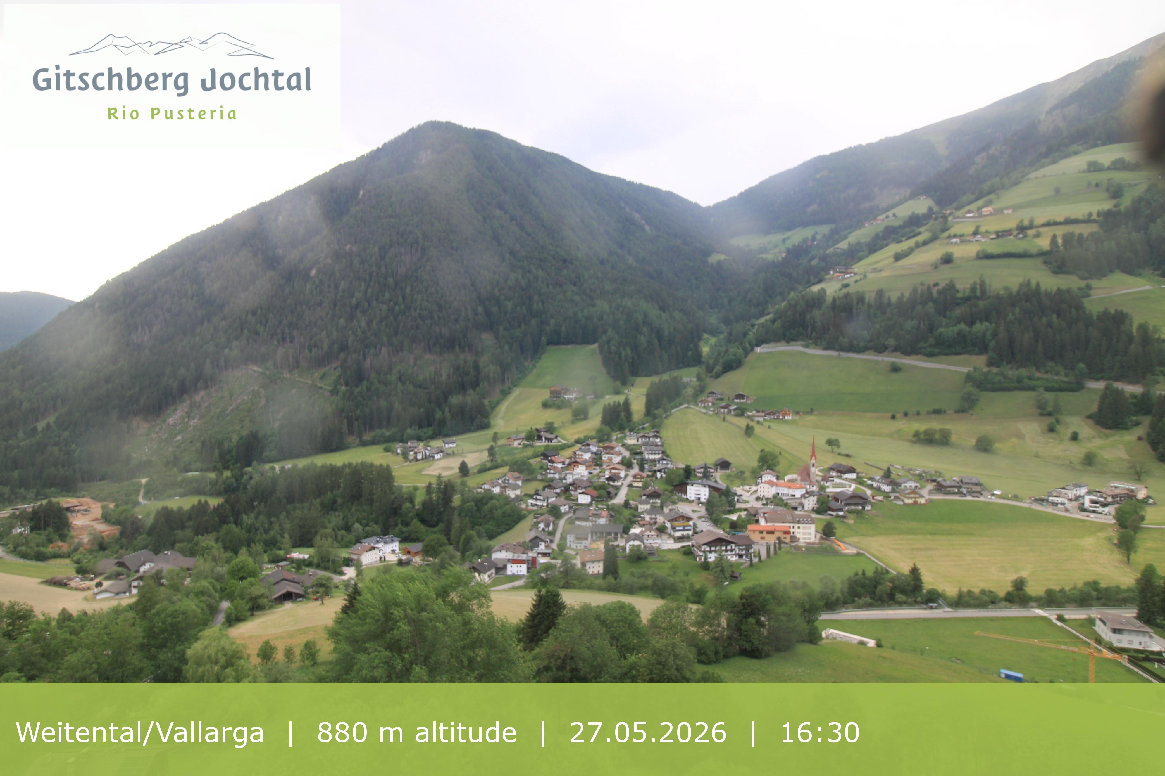 Archiv Foto Webcam Blick auf Weitental vom Gitschberg