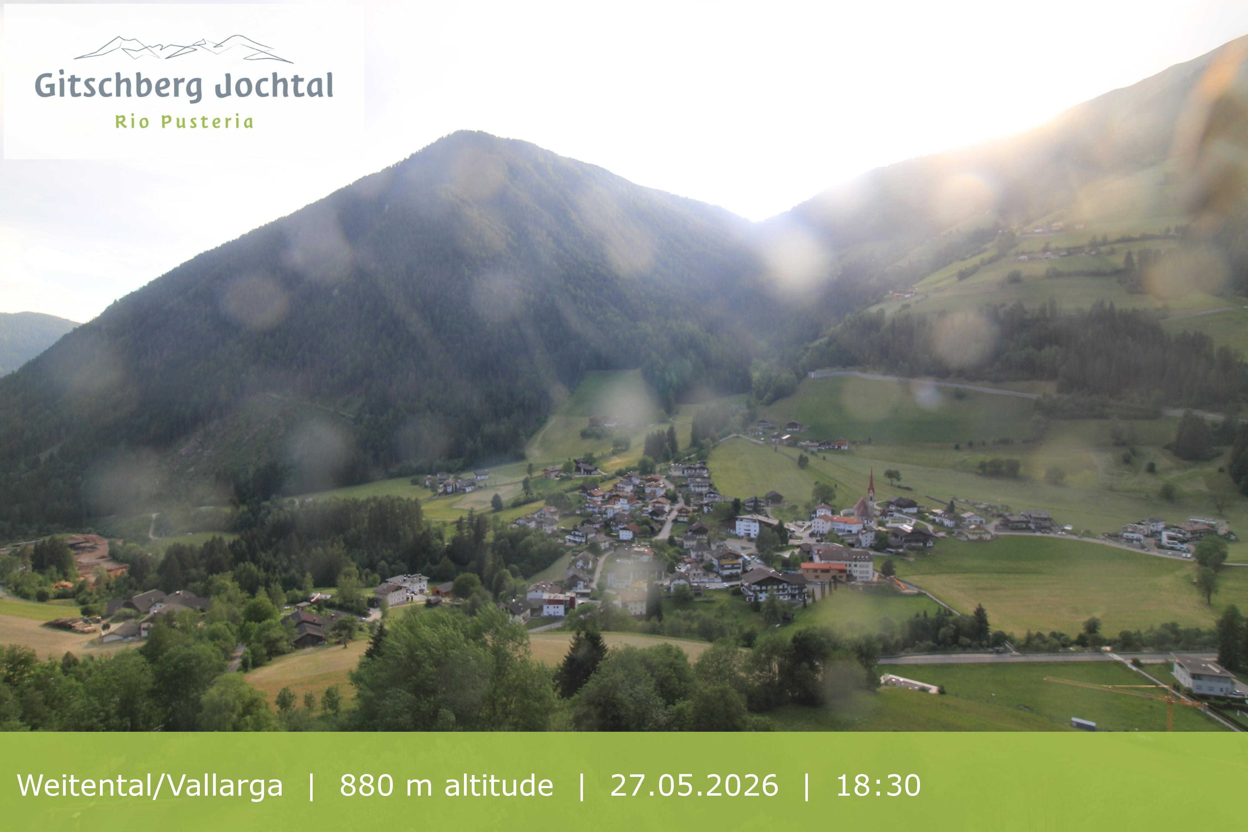 Archiv Foto Webcam Blick auf Weitental vom Gitschberg