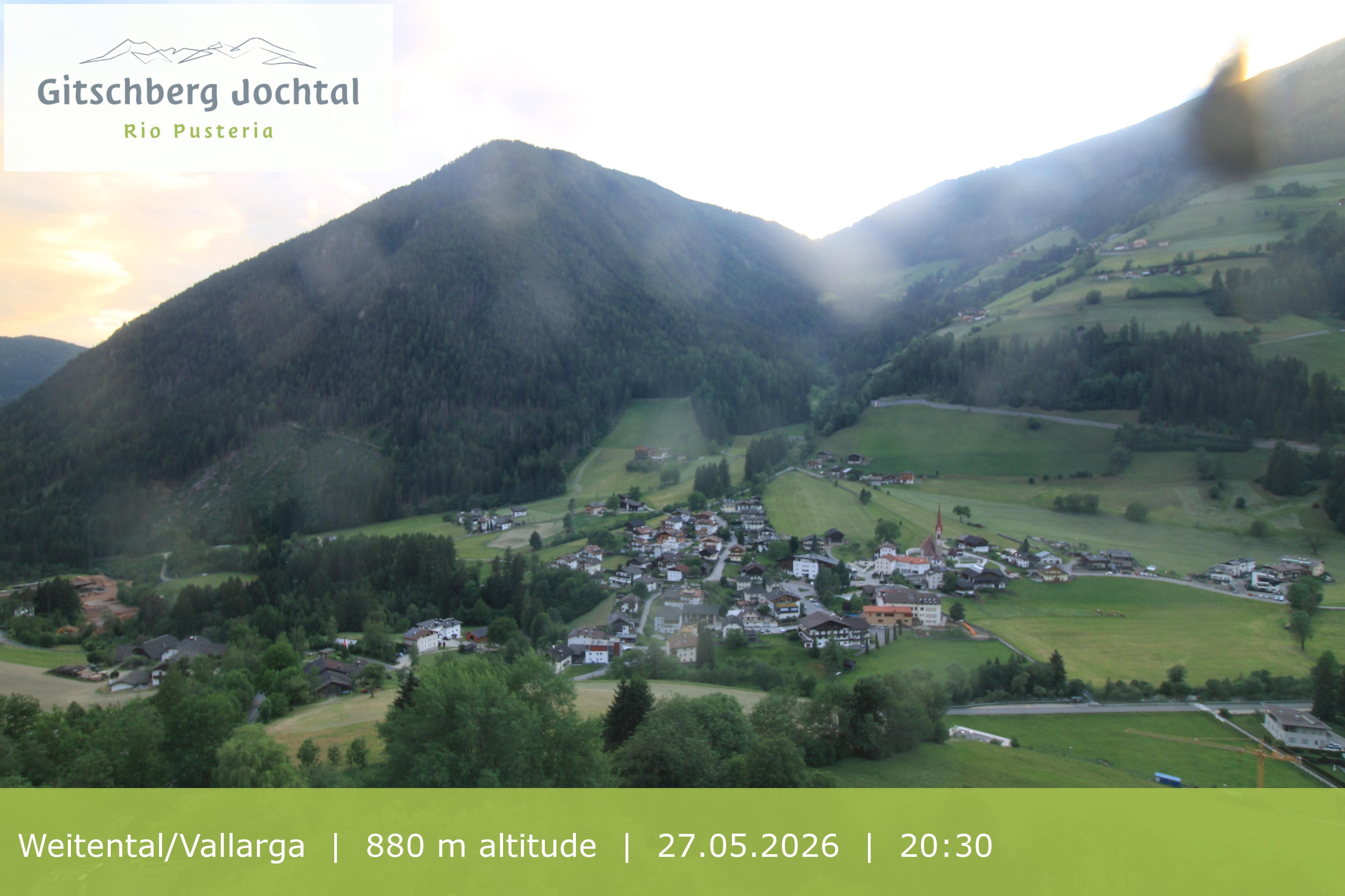 Archiv Foto Webcam Blick auf Weitental vom Gitschberg