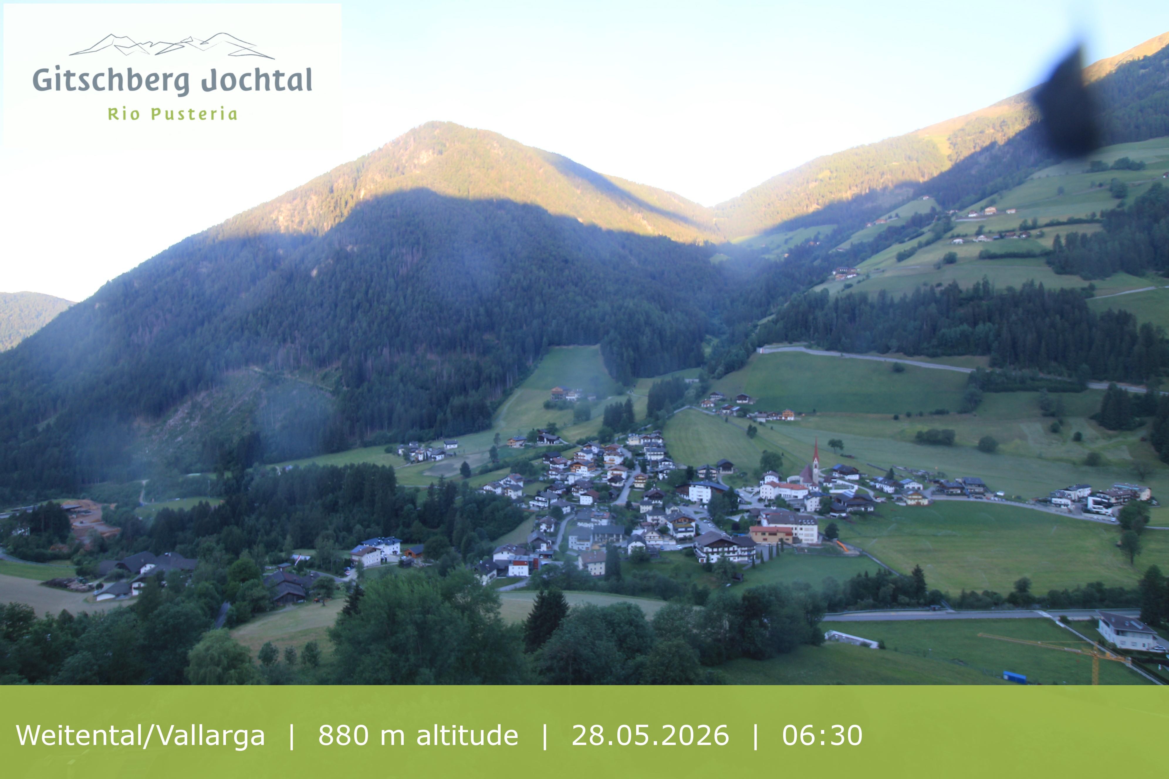 Archiv Foto Webcam Blick auf Weitental vom Gitschberg