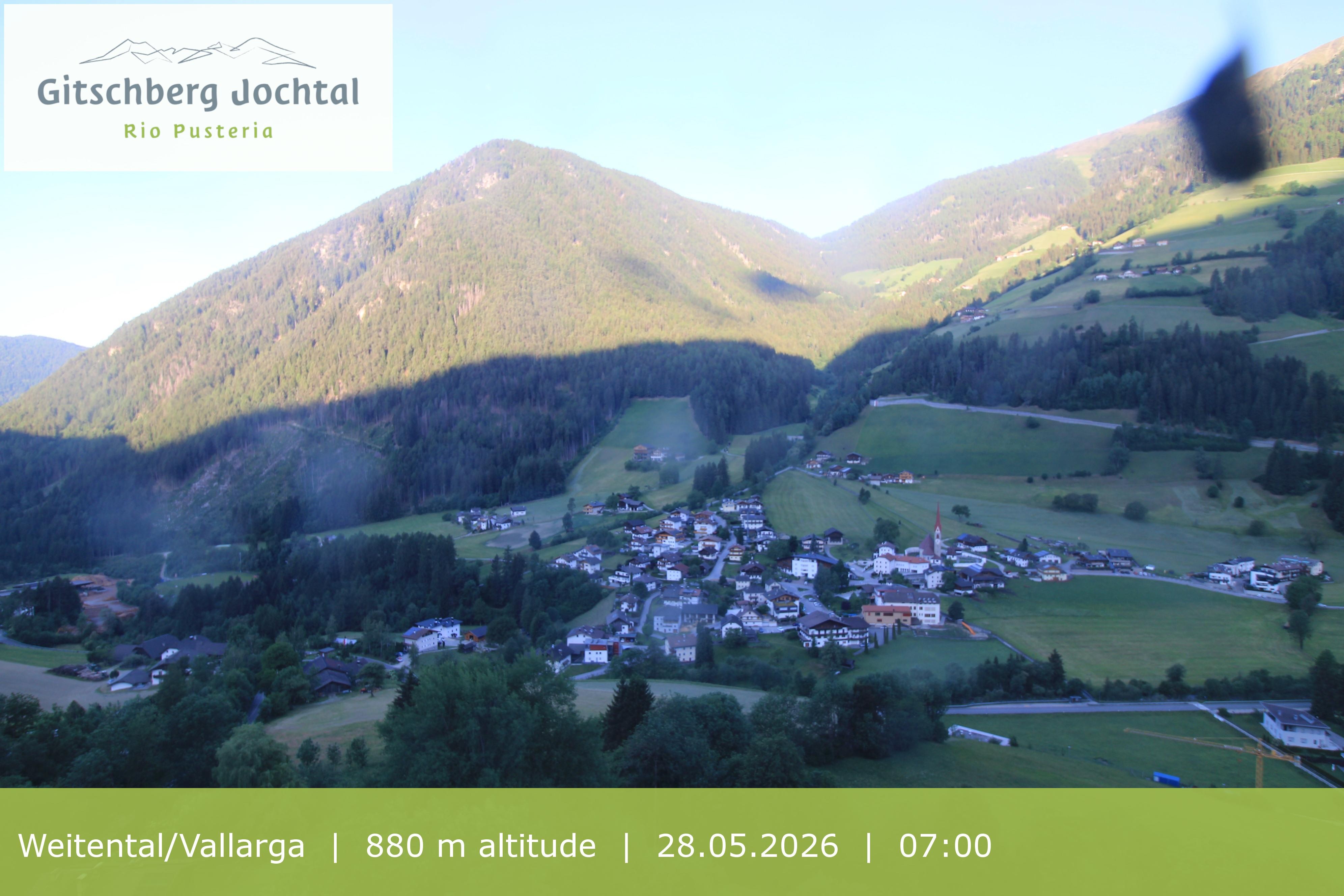 Archiv Foto Webcam Blick auf Weitental vom Gitschberg
