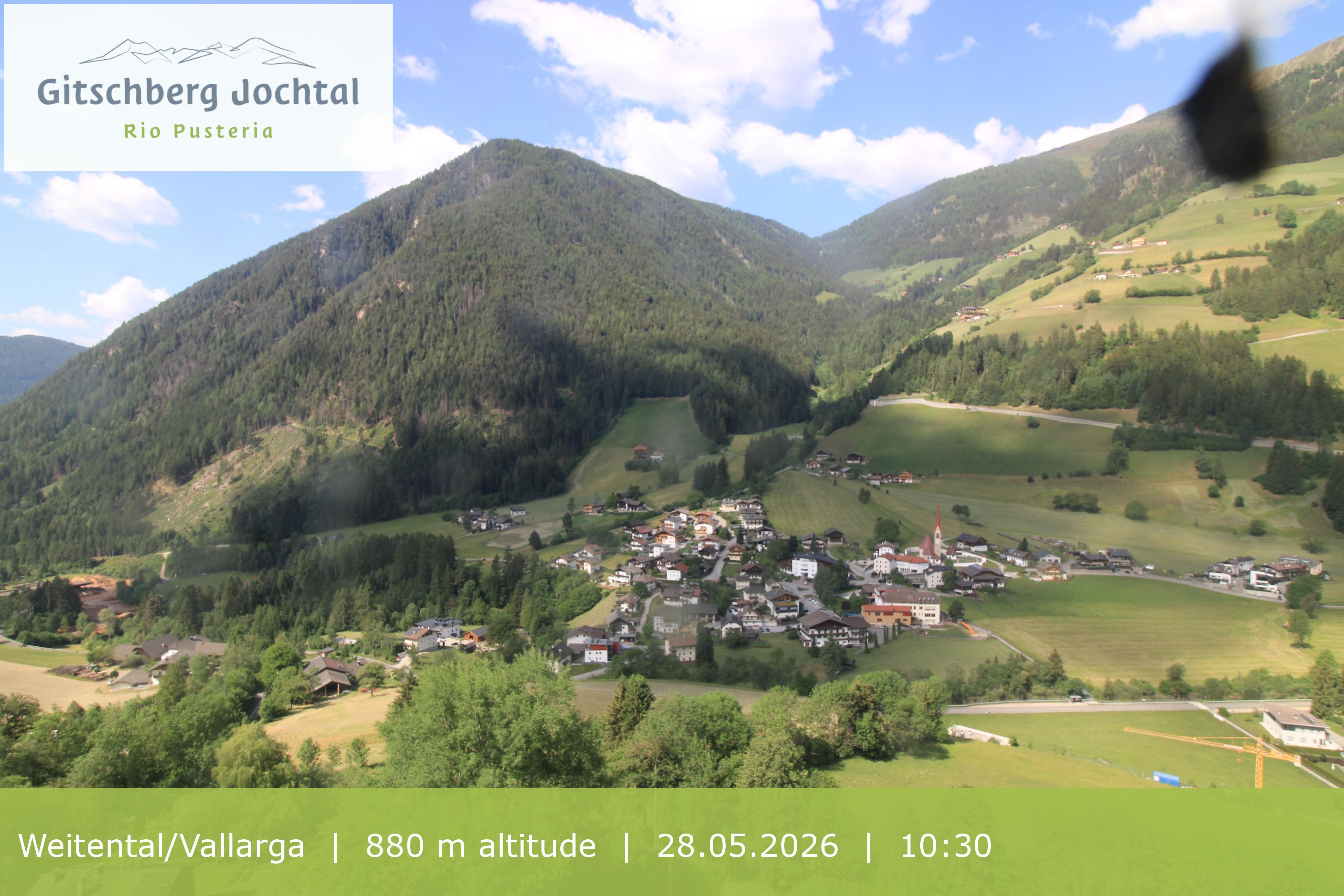 Archiv Foto Webcam Blick auf Weitental vom Gitschberg