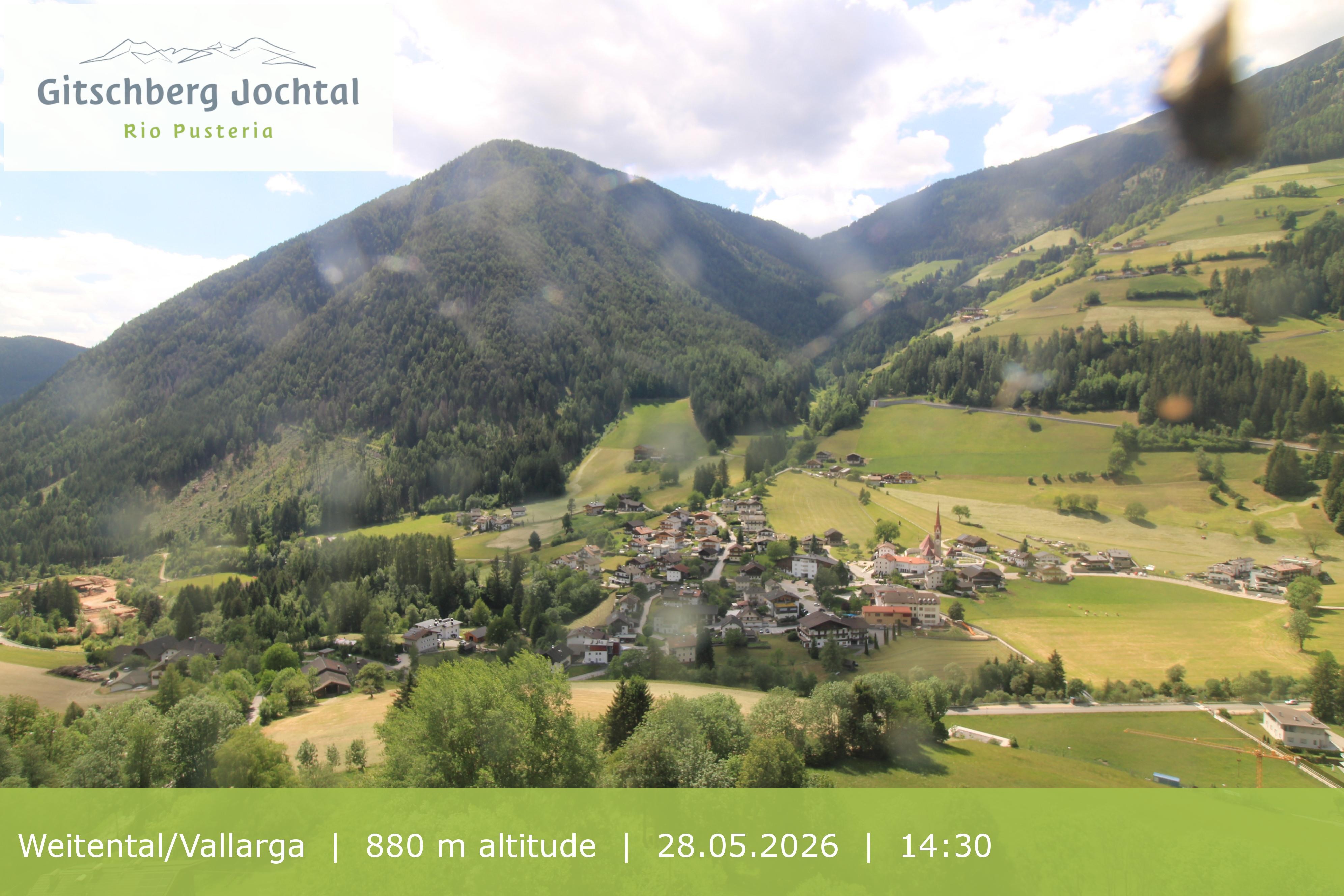 Archiv Foto Webcam Blick auf Weitental vom Gitschberg