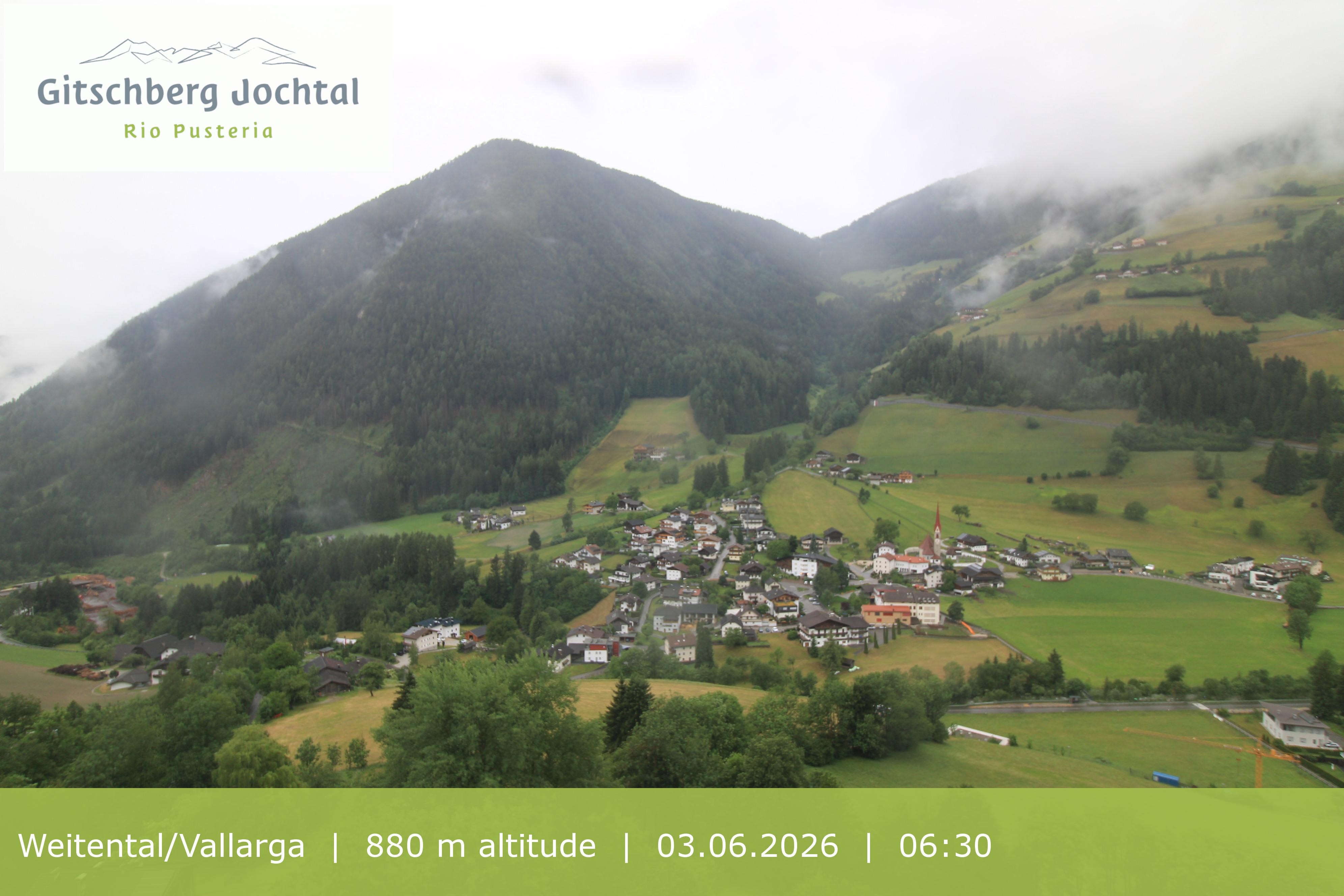Archiv Foto Webcam Blick auf Weitental vom Gitschberg