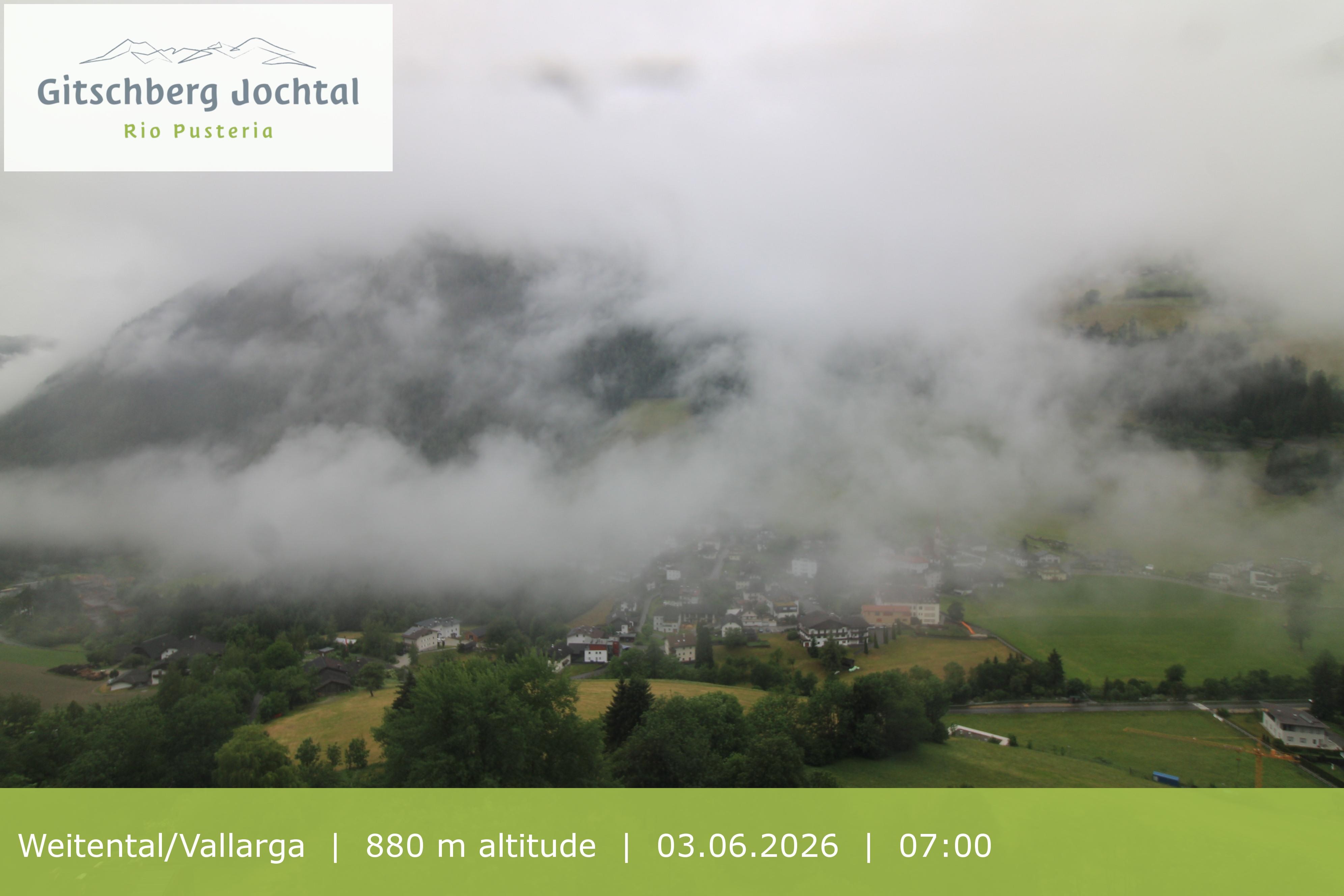 Archiv Foto Webcam Blick auf Weitental vom Gitschberg