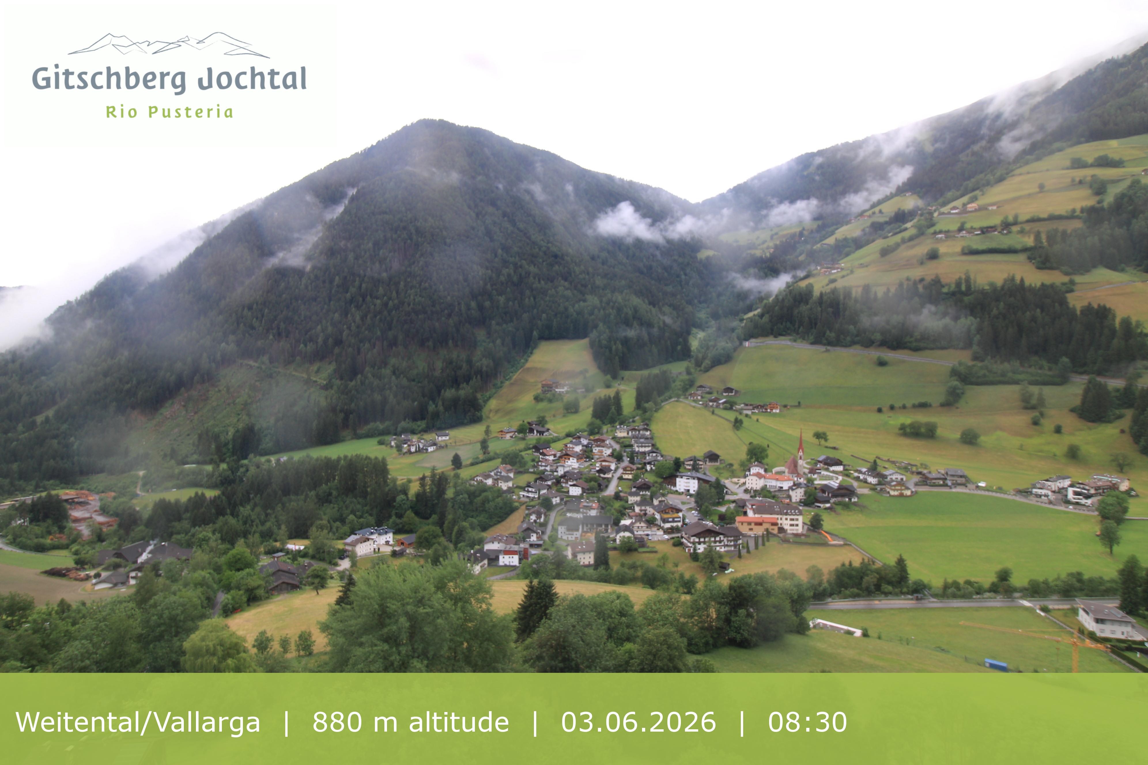 Archiv Foto Webcam Blick auf Weitental vom Gitschberg