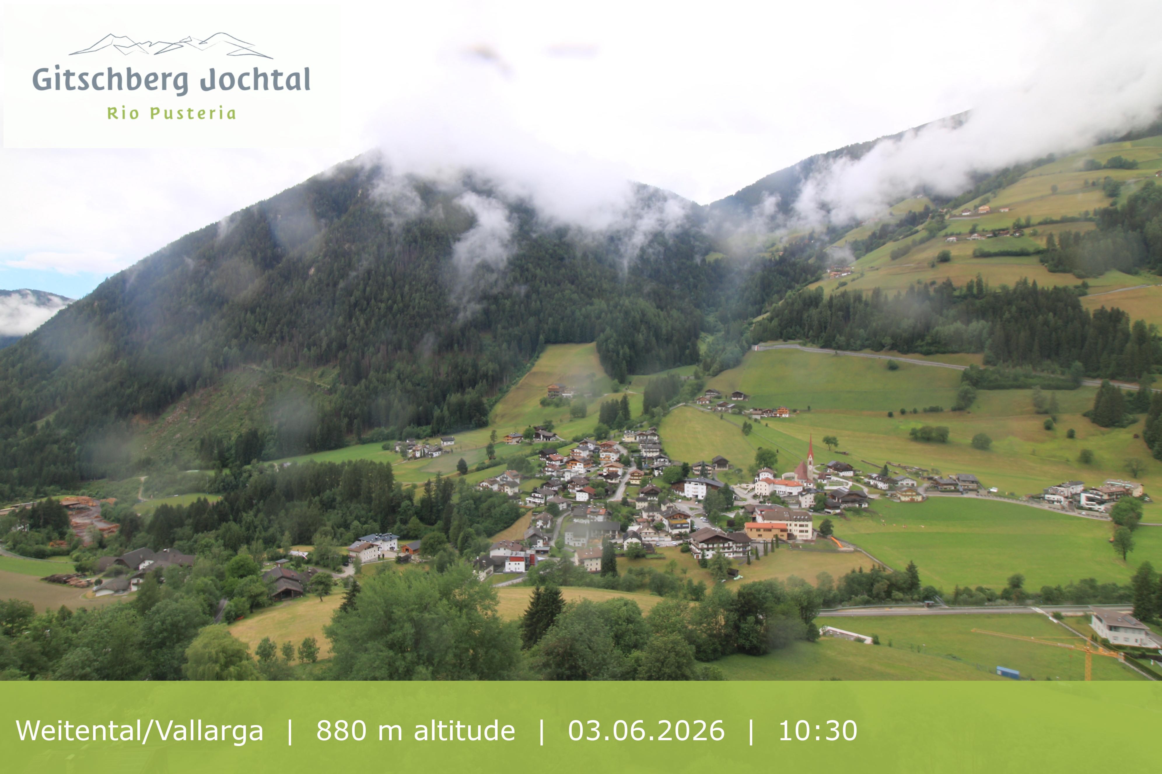 Archiv Foto Webcam Blick auf Weitental vom Gitschberg