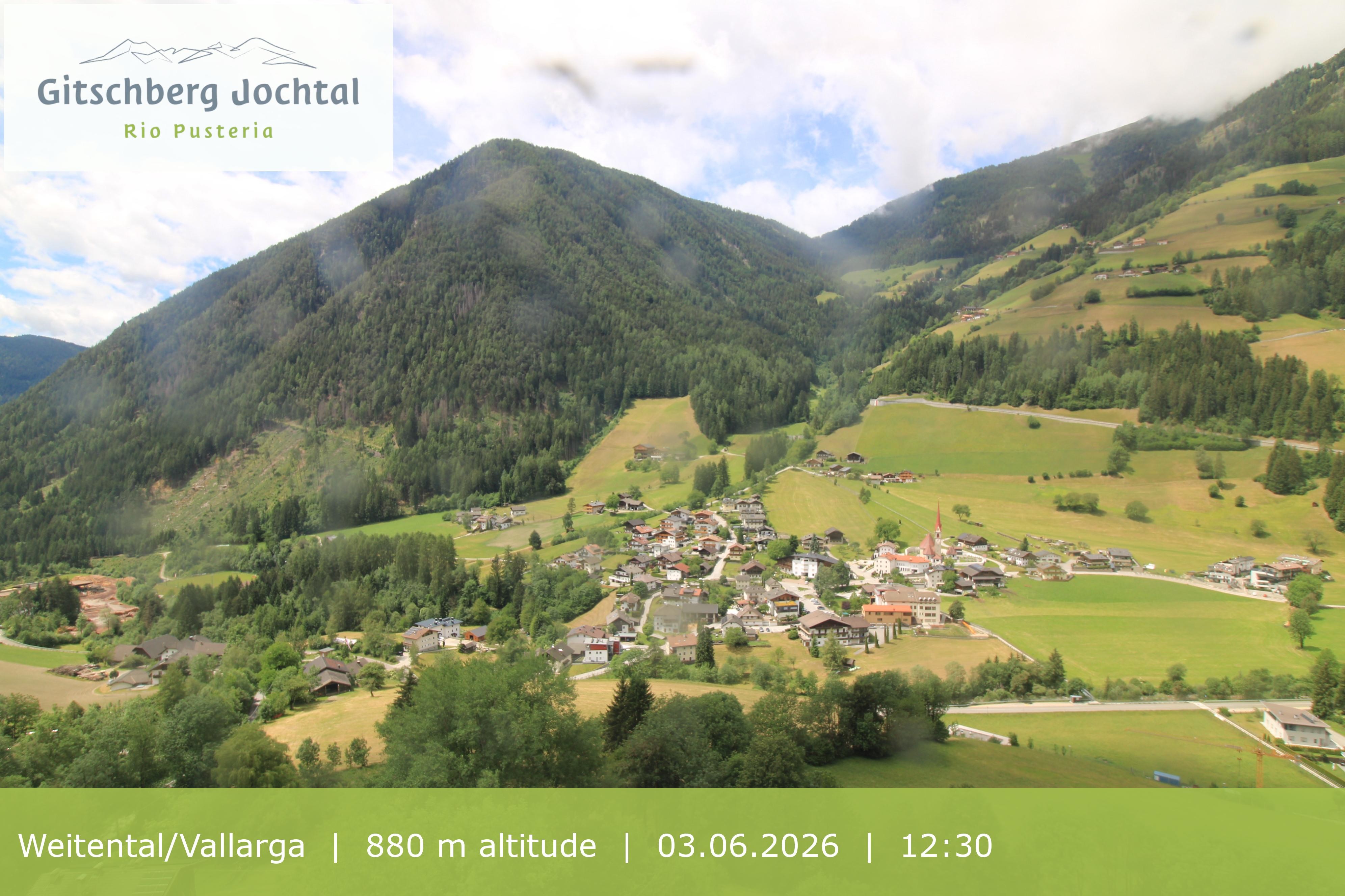 Archiv Foto Webcam Blick auf Weitental vom Gitschberg