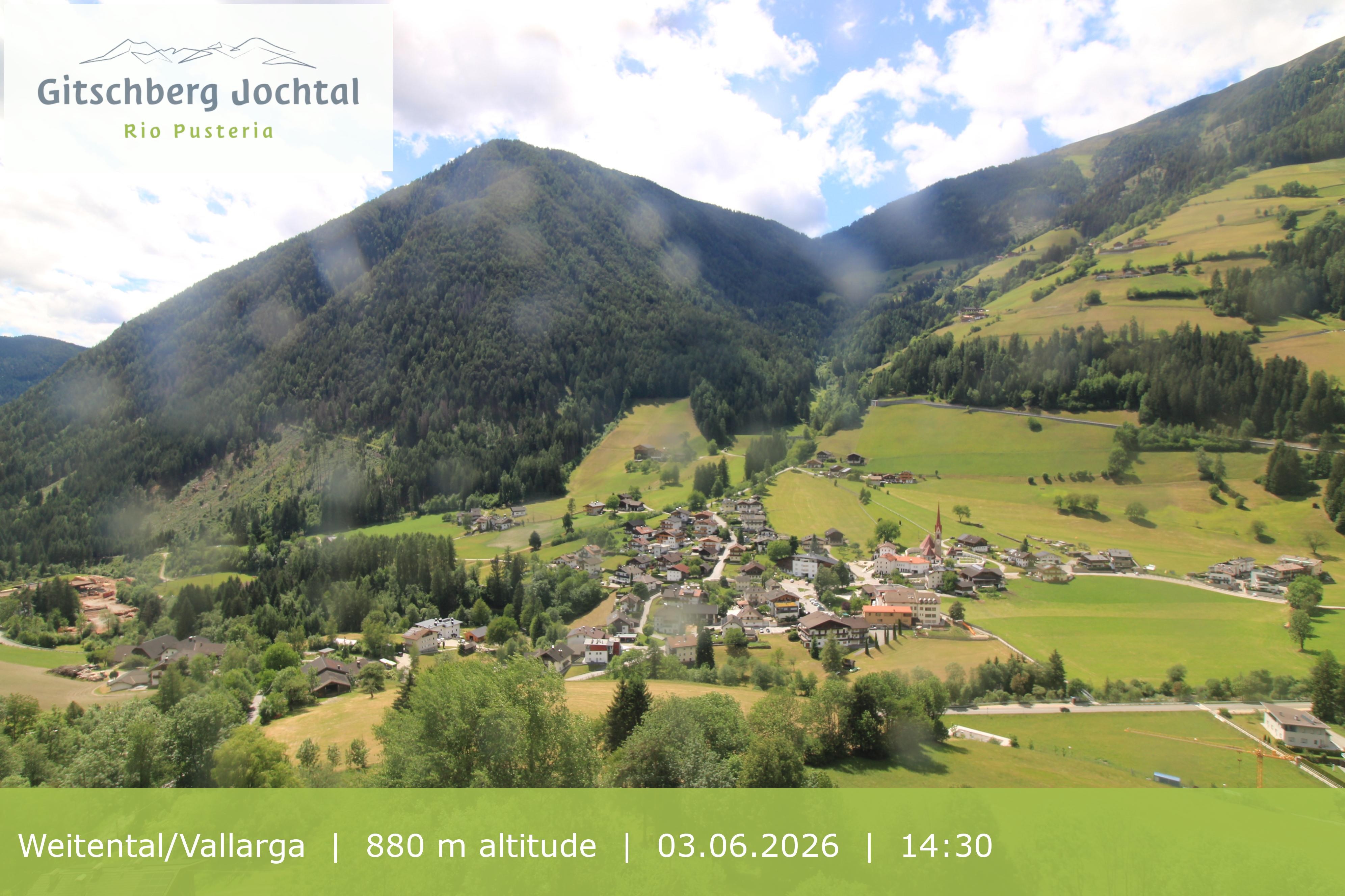 Archiv Foto Webcam Blick auf Weitental vom Gitschberg