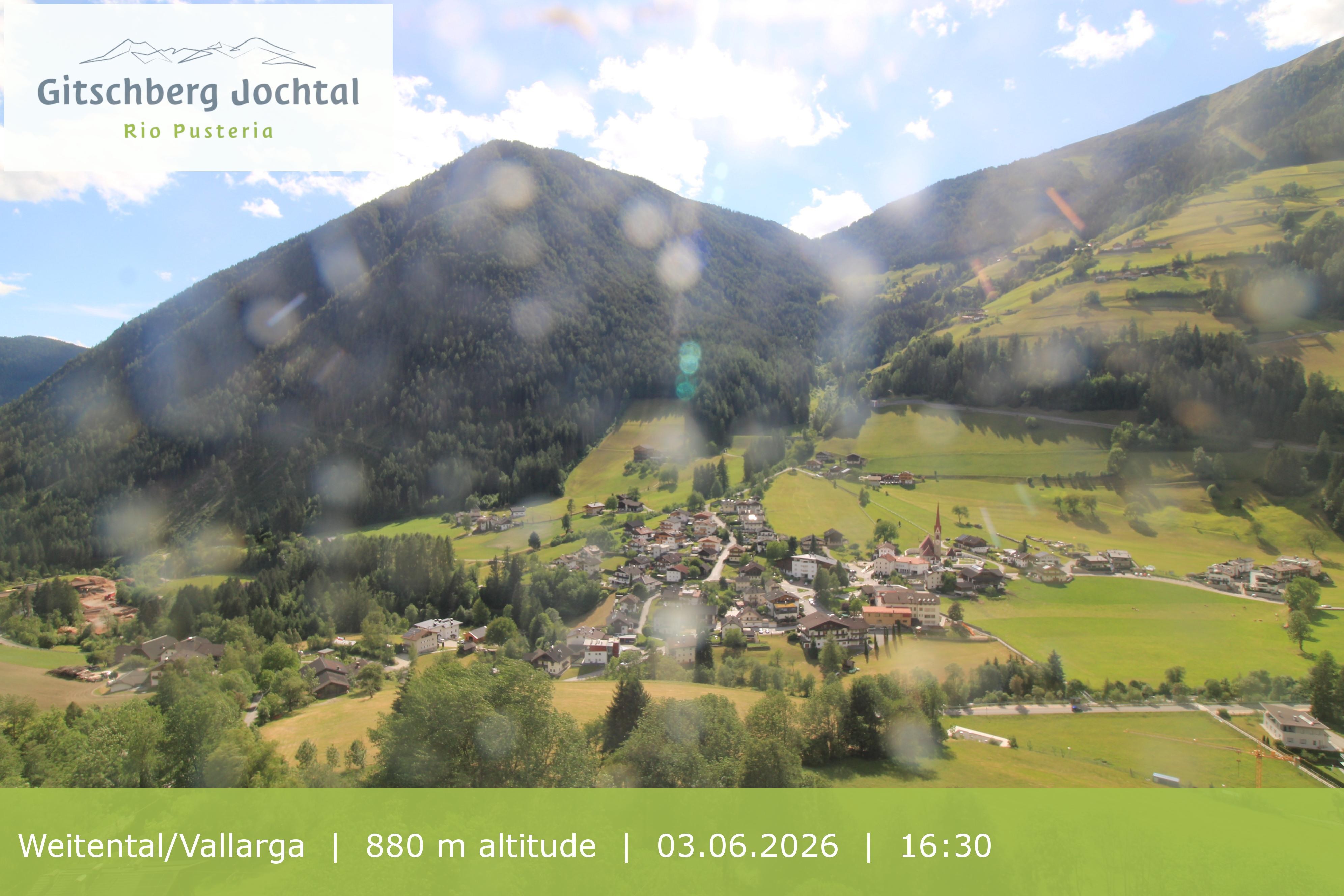 Archiv Foto Webcam Blick auf Weitental vom Gitschberg