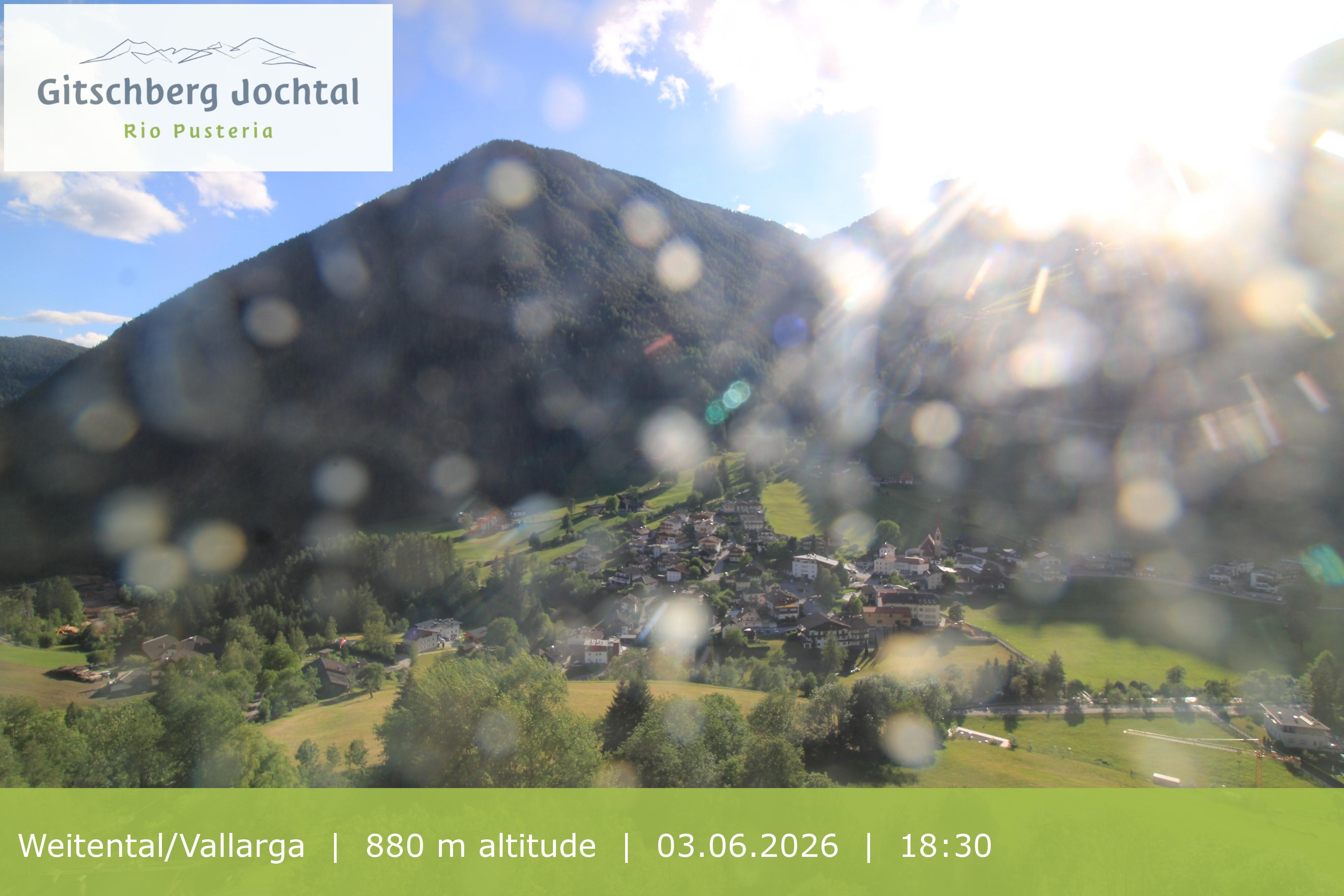 Archiv Foto Webcam Blick auf Weitental vom Gitschberg