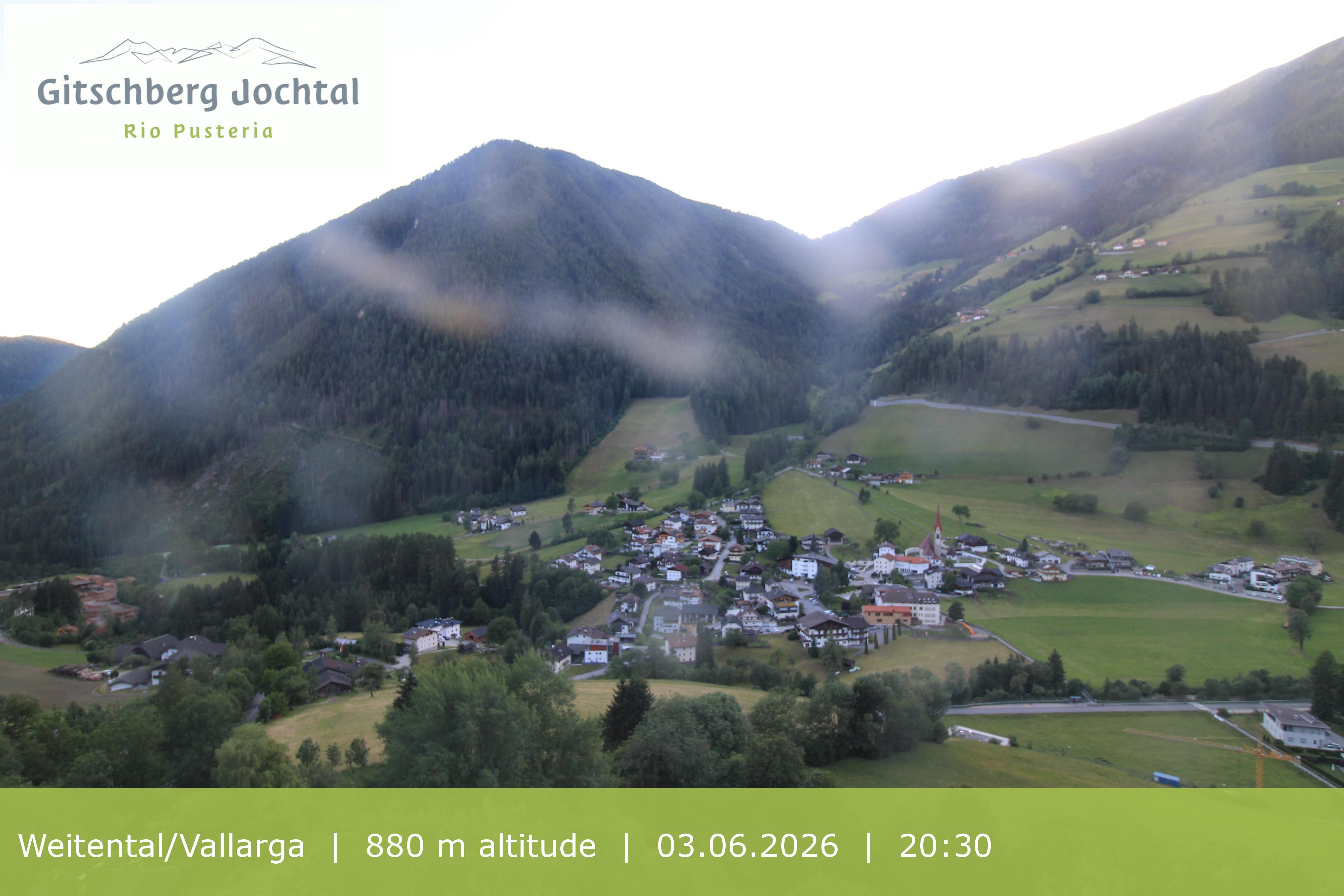 Archiv Foto Webcam Blick auf Weitental vom Gitschberg