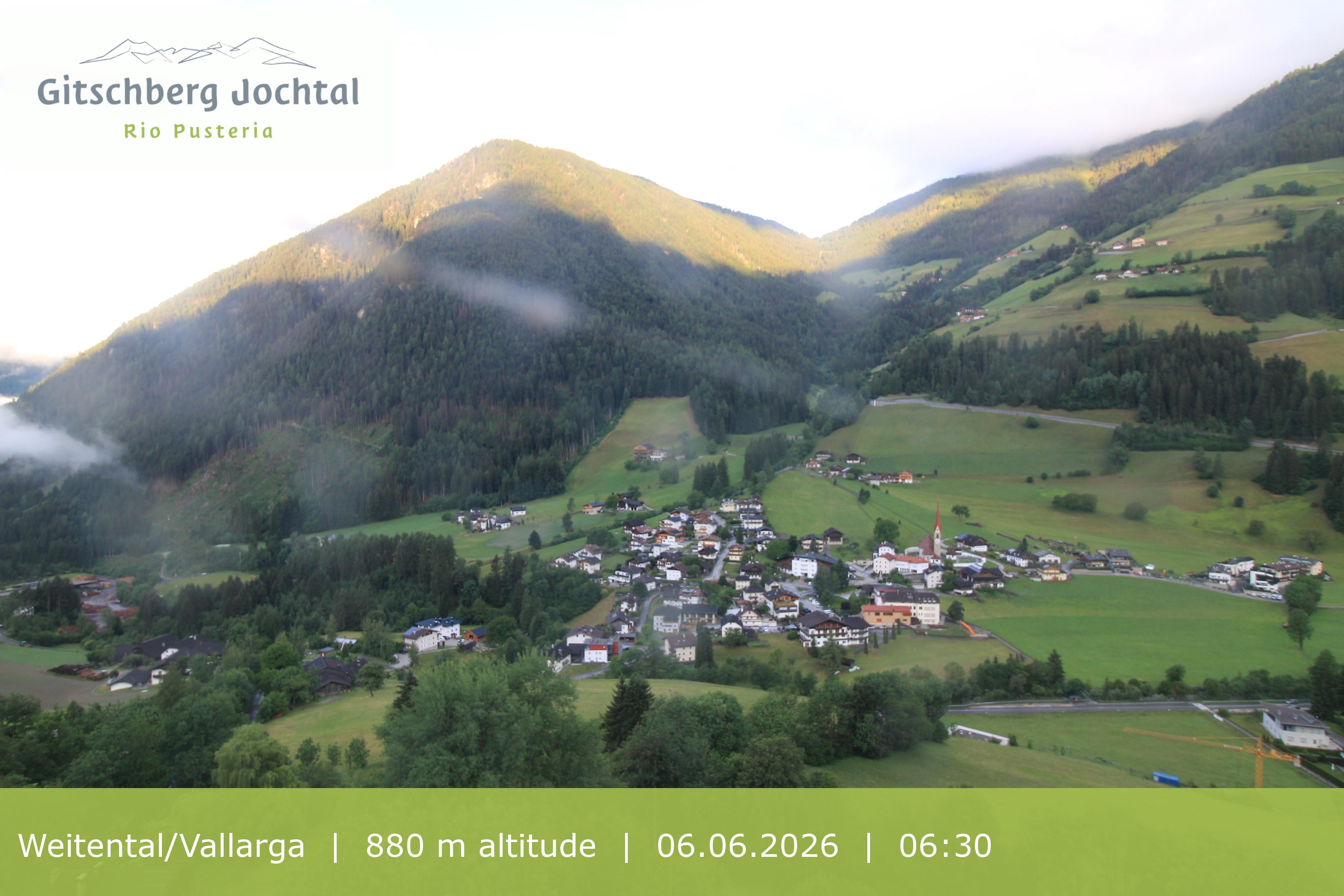 Archiv Foto Webcam Blick auf Weitental vom Gitschberg