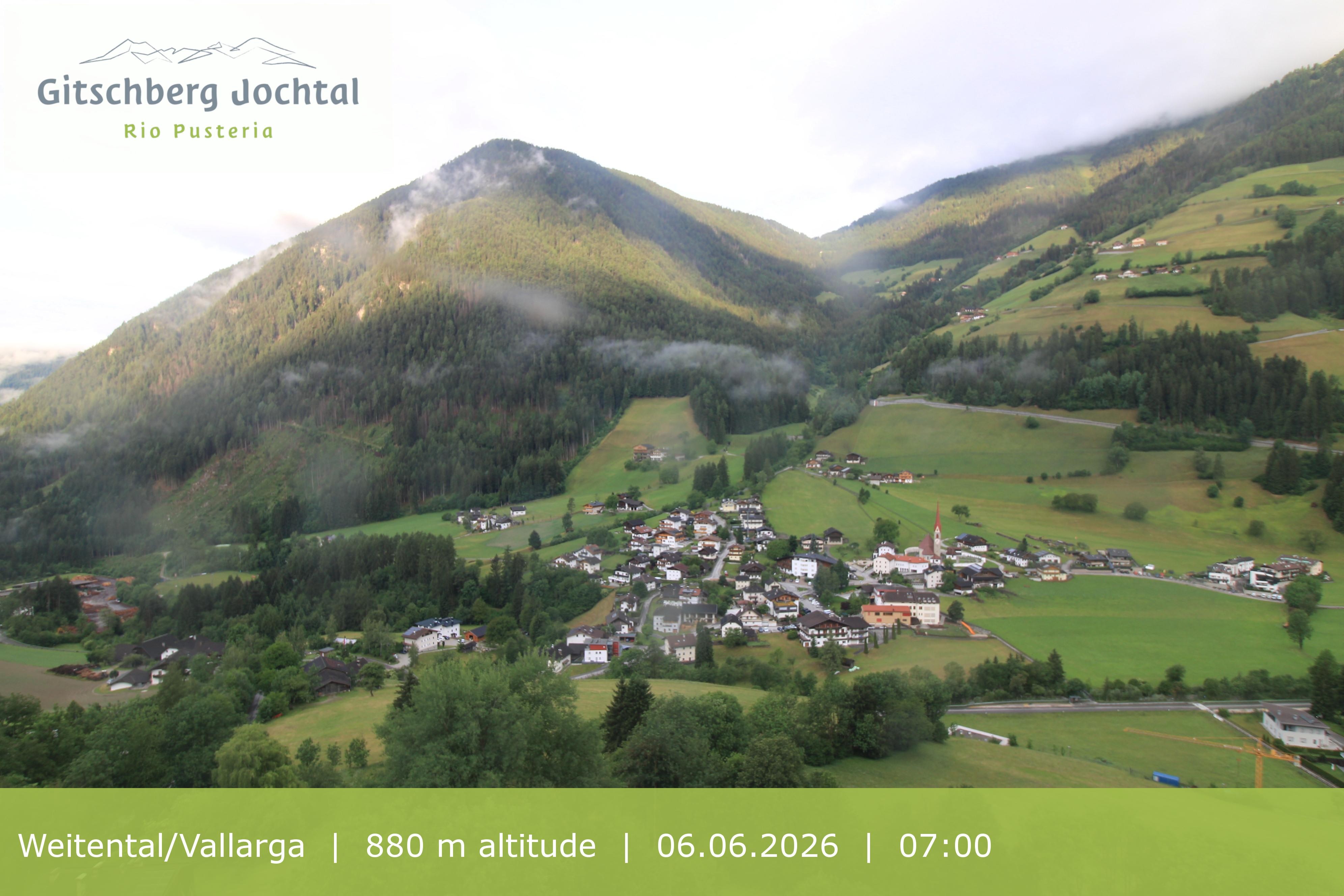Archiv Foto Webcam Blick auf Weitental vom Gitschberg