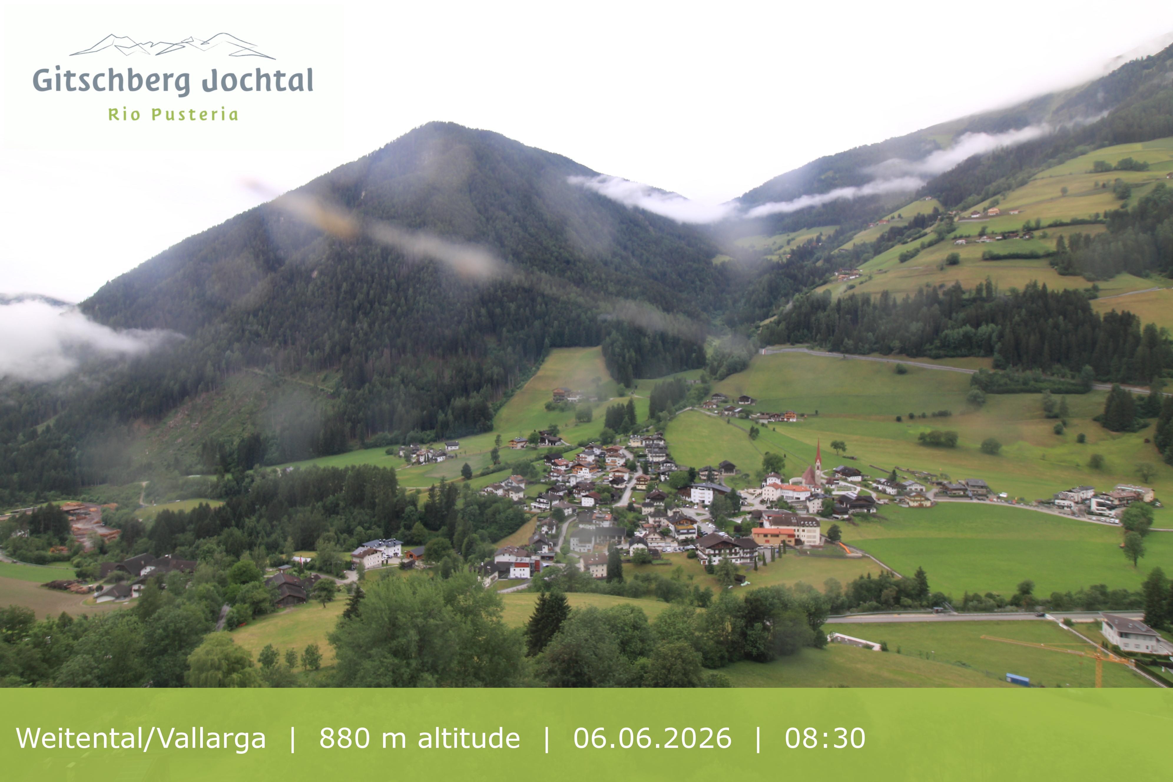 Archiv Foto Webcam Blick auf Weitental vom Gitschberg